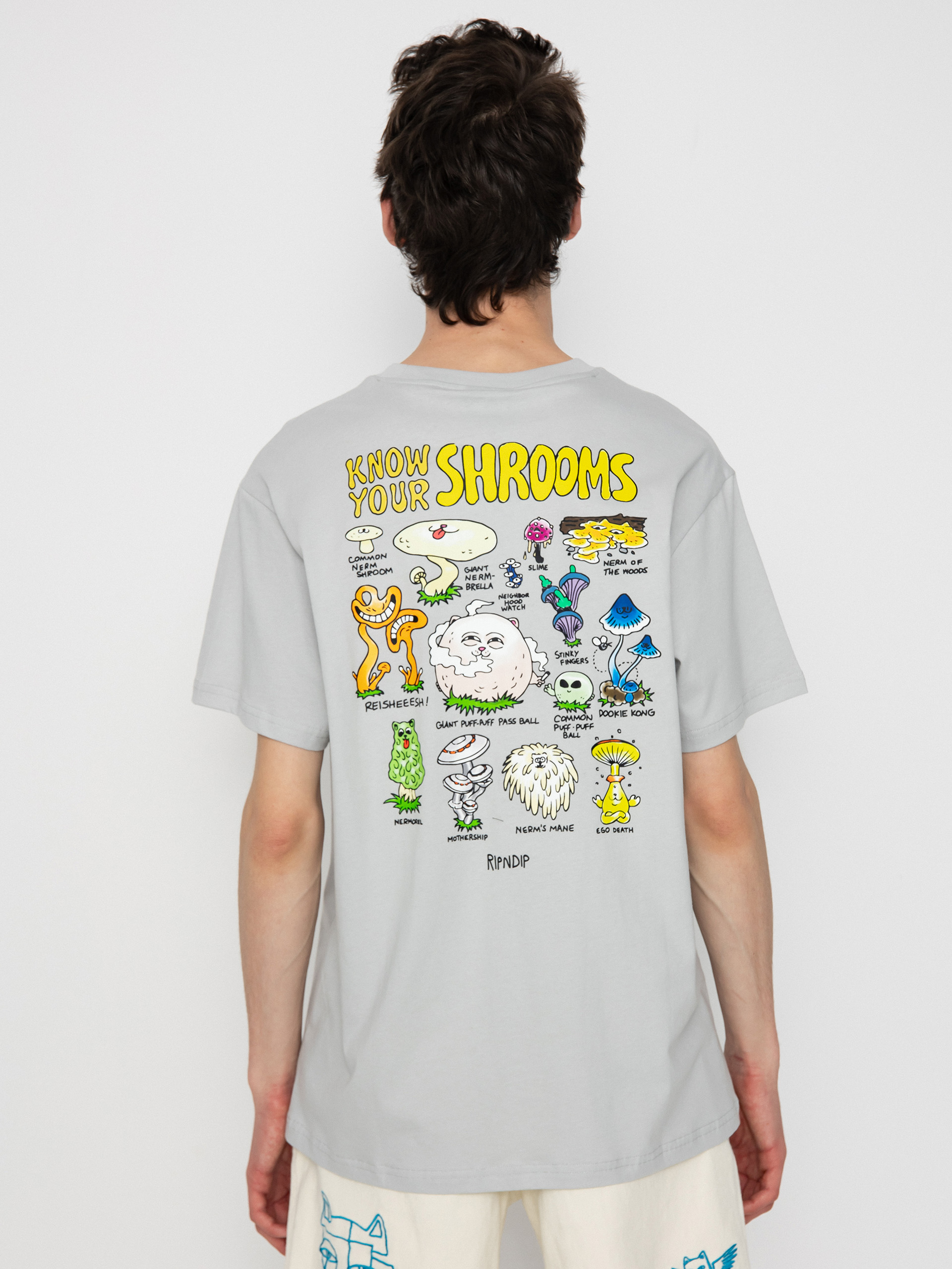 Tričko RipNDip Know Ur Shrooms (grey)