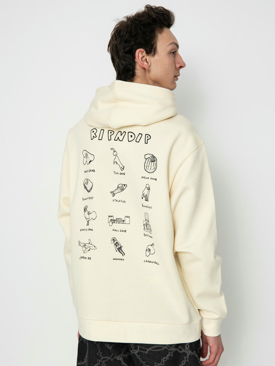 Mikina s kapucňou RipNDip Grabs HD (bone)