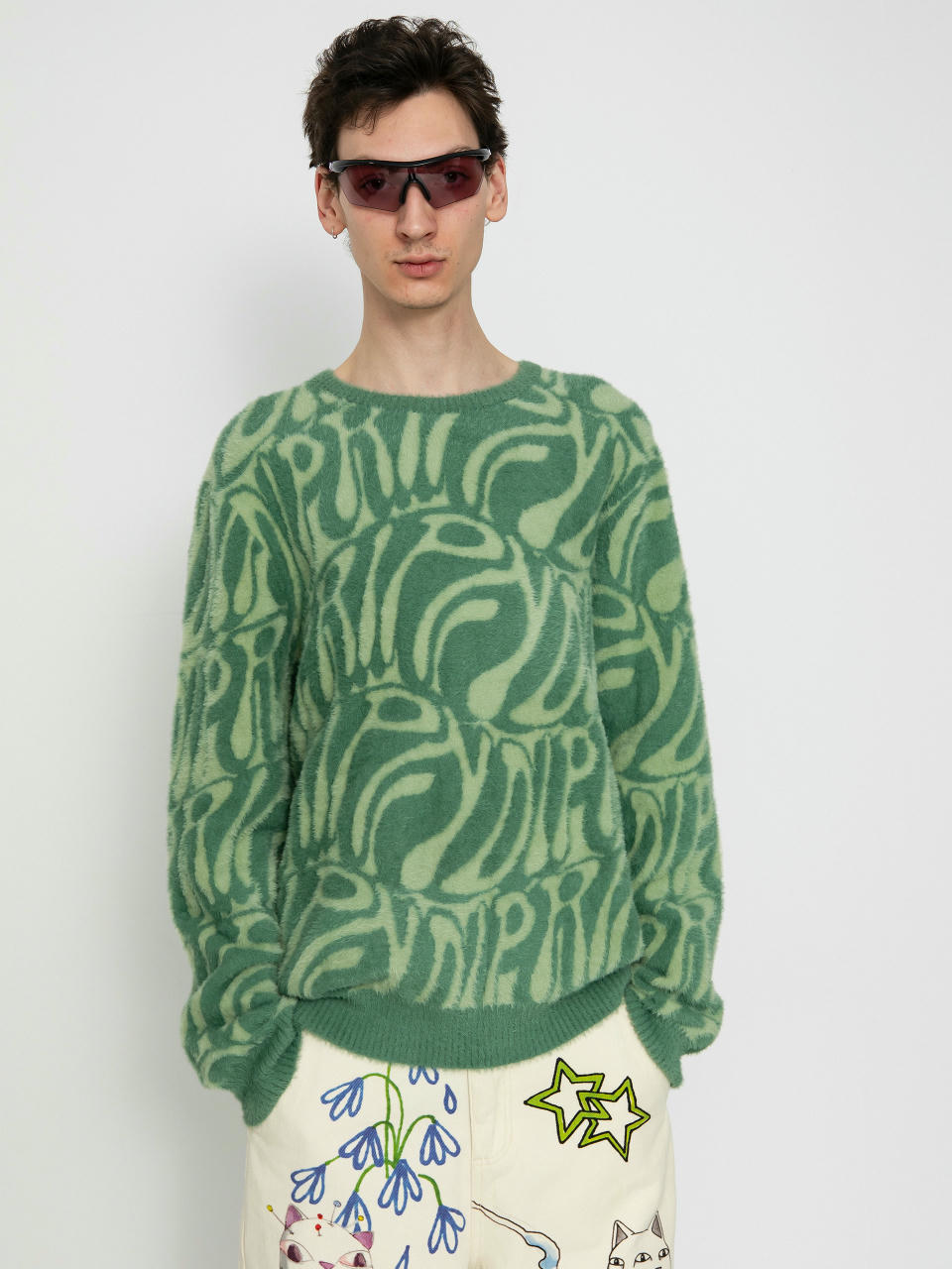 Sveter RipNDip Wilshire Knit Mohair (pine)