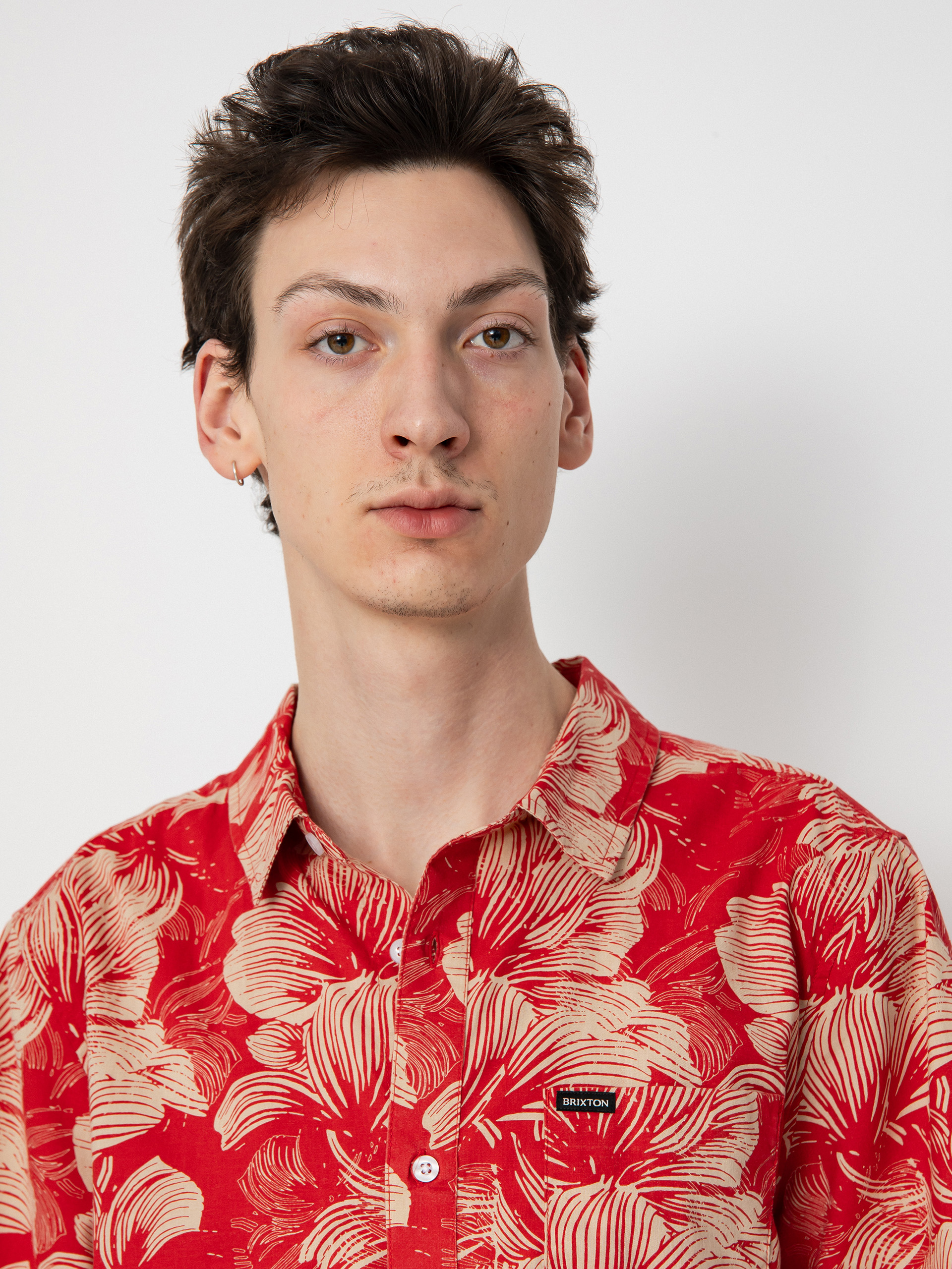 Košeľa Brixton Charter Print (casa red/oatmilk floral)