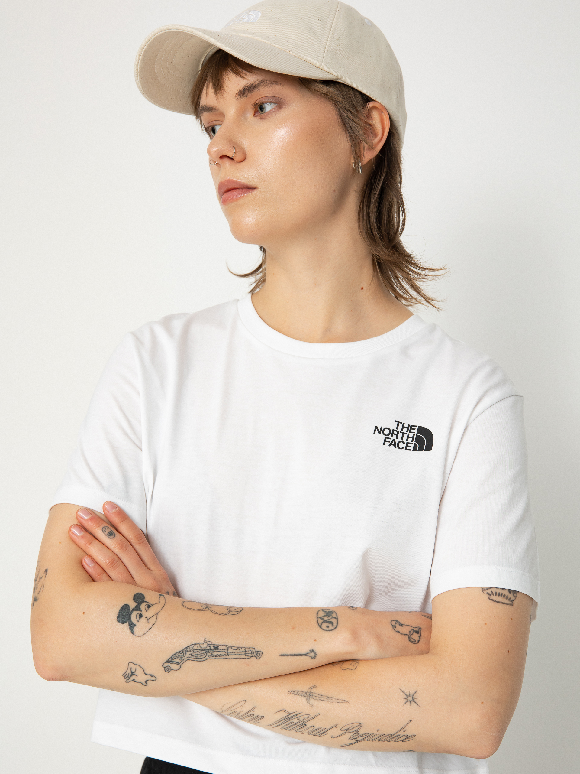 Tričko The North Face Simple Dome Cropped Slim Wmn (tnf white)