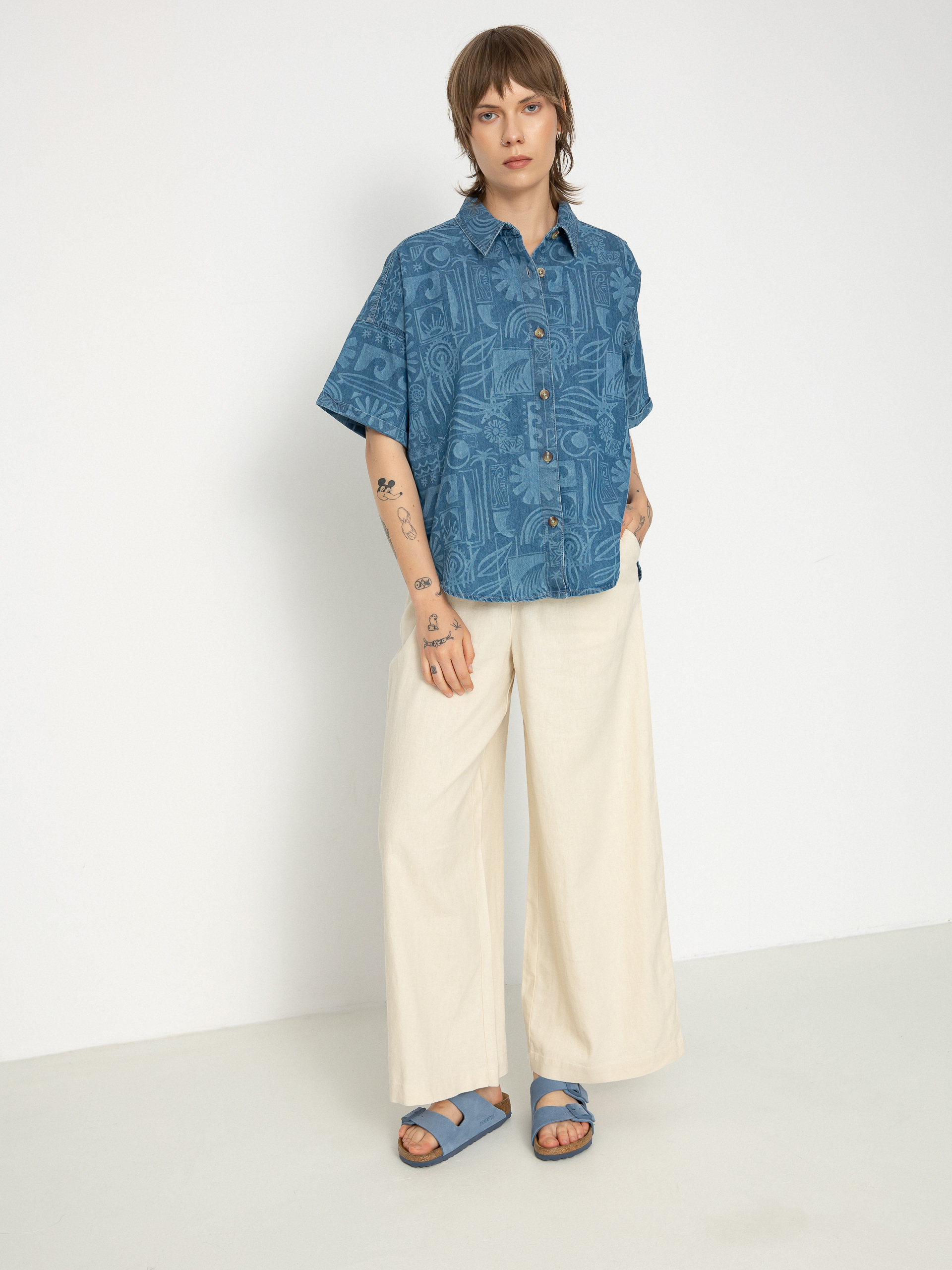 Košeľa Roxy Beach Nostalgia Denim Wmn