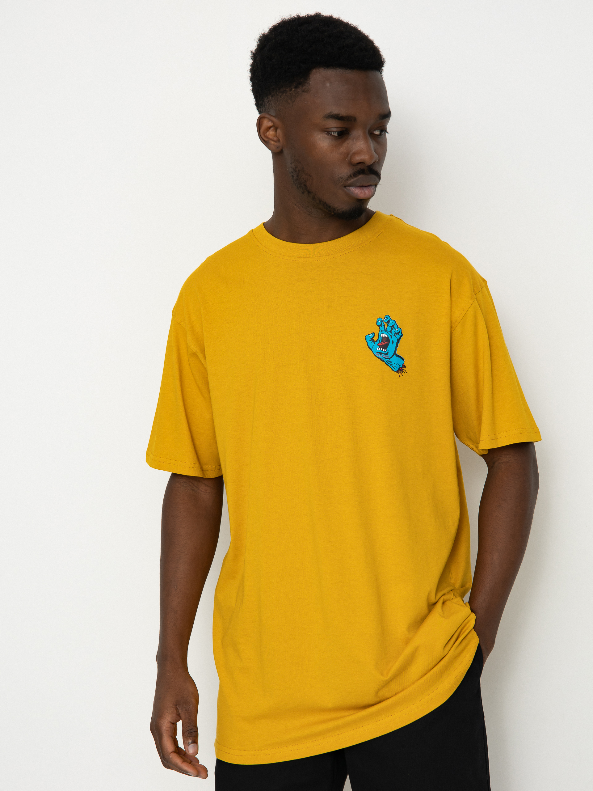 Tričko Santa Cruz Screaming Hand Chest (old gold)