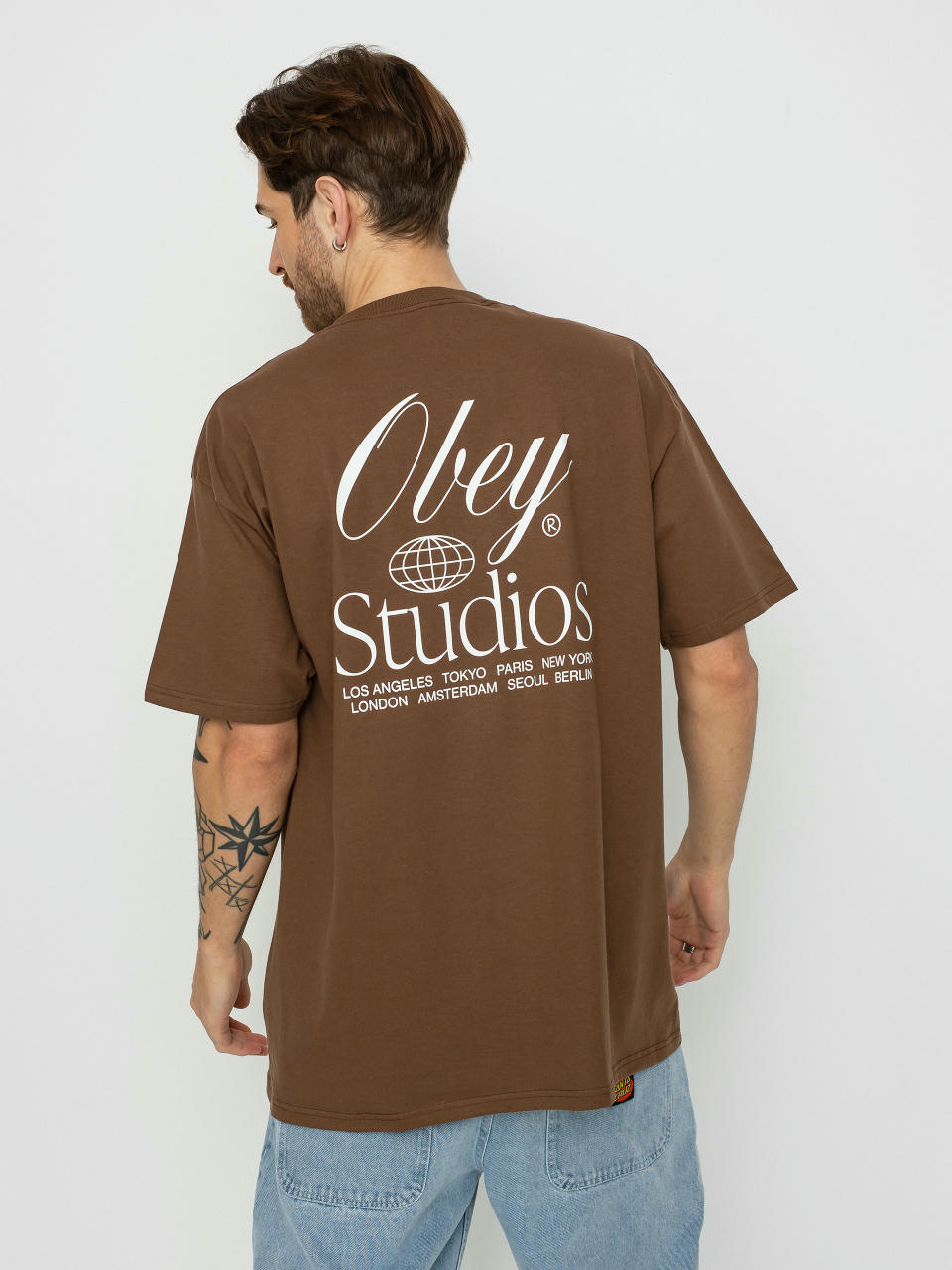 Tričko OBEY Studios Worldwide (silt)