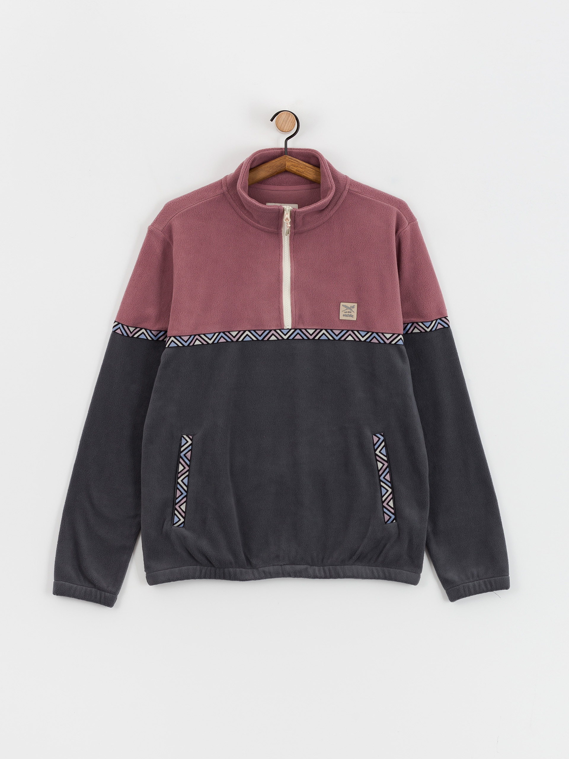 Pánsky Flísová mikina Iriedaily Monte Noe Troyer (plum)