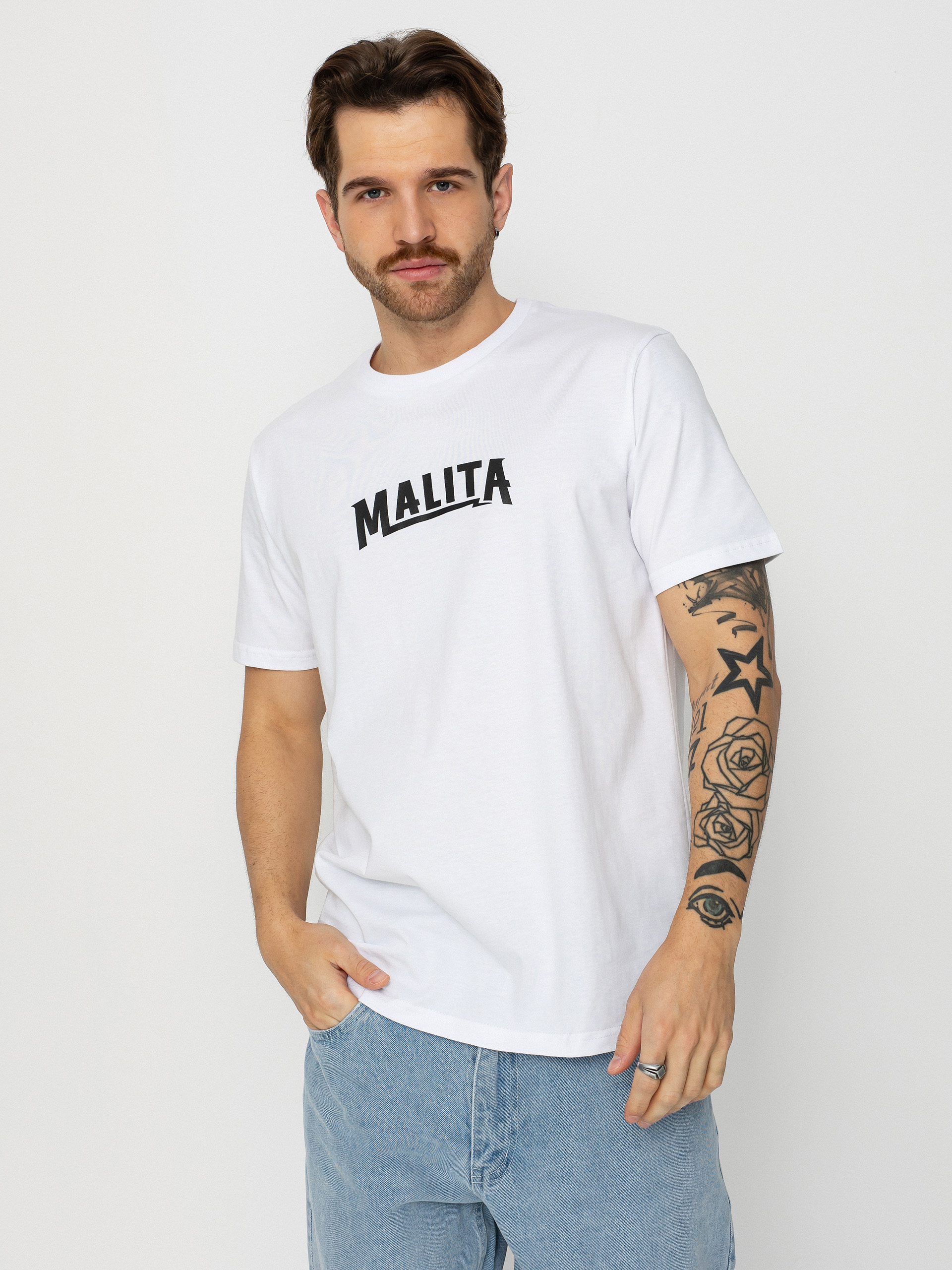 Tričko Malita Thunder Logo (white)