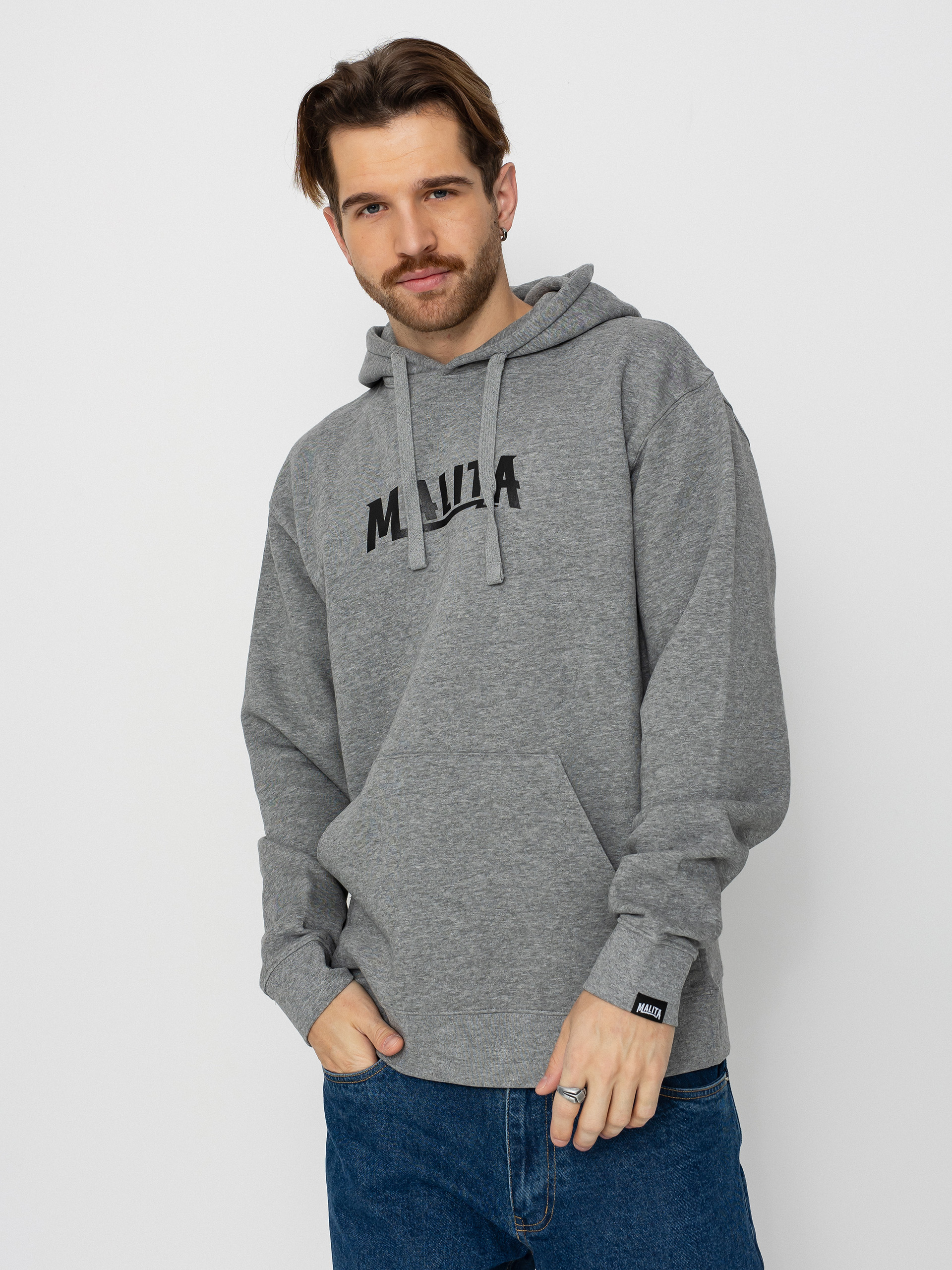 Mikina s kapucňou Malita Logo Thunder (grey)