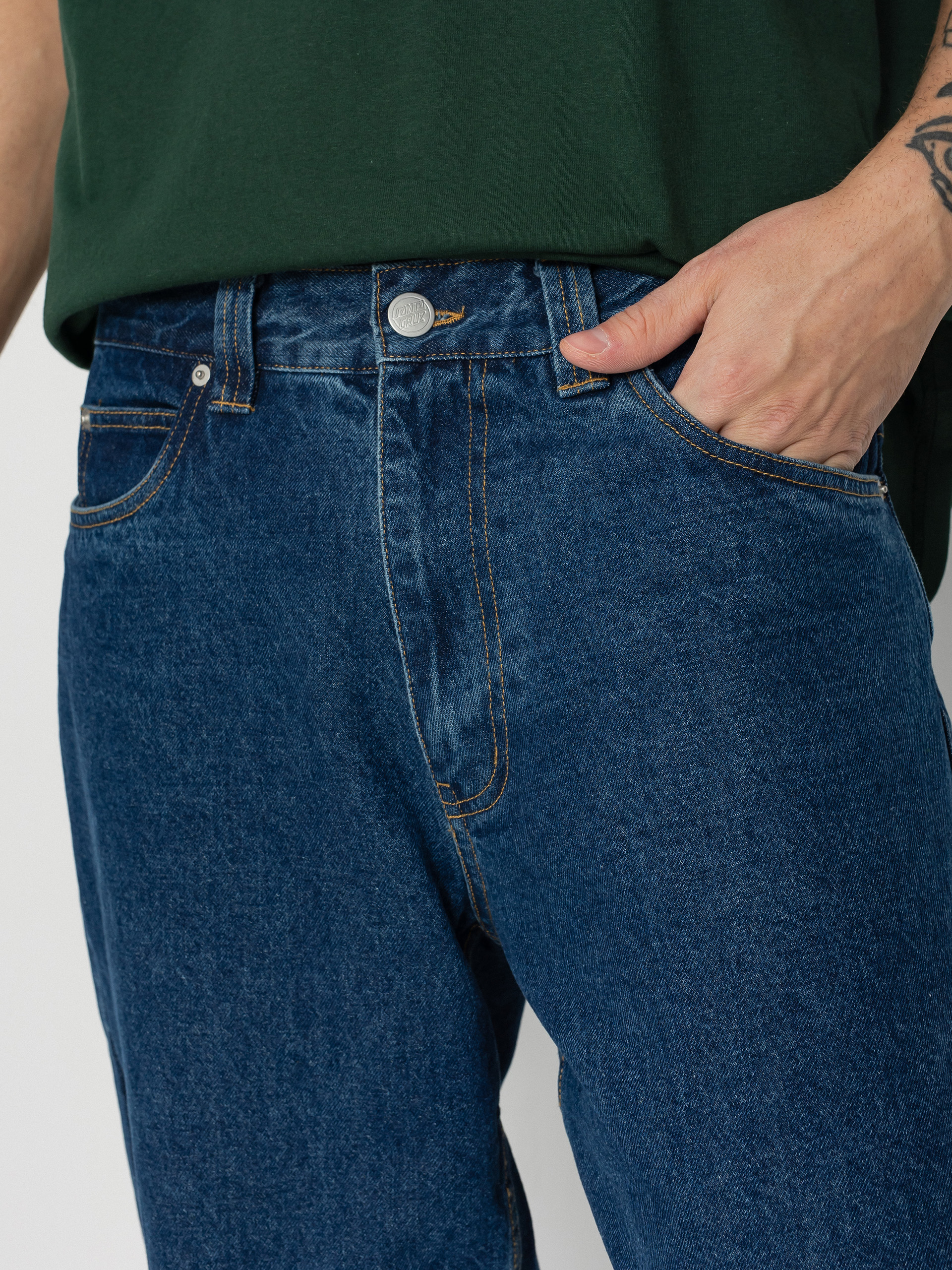 Nohavice Santa Cruz Classic Label Jean (classic blue)