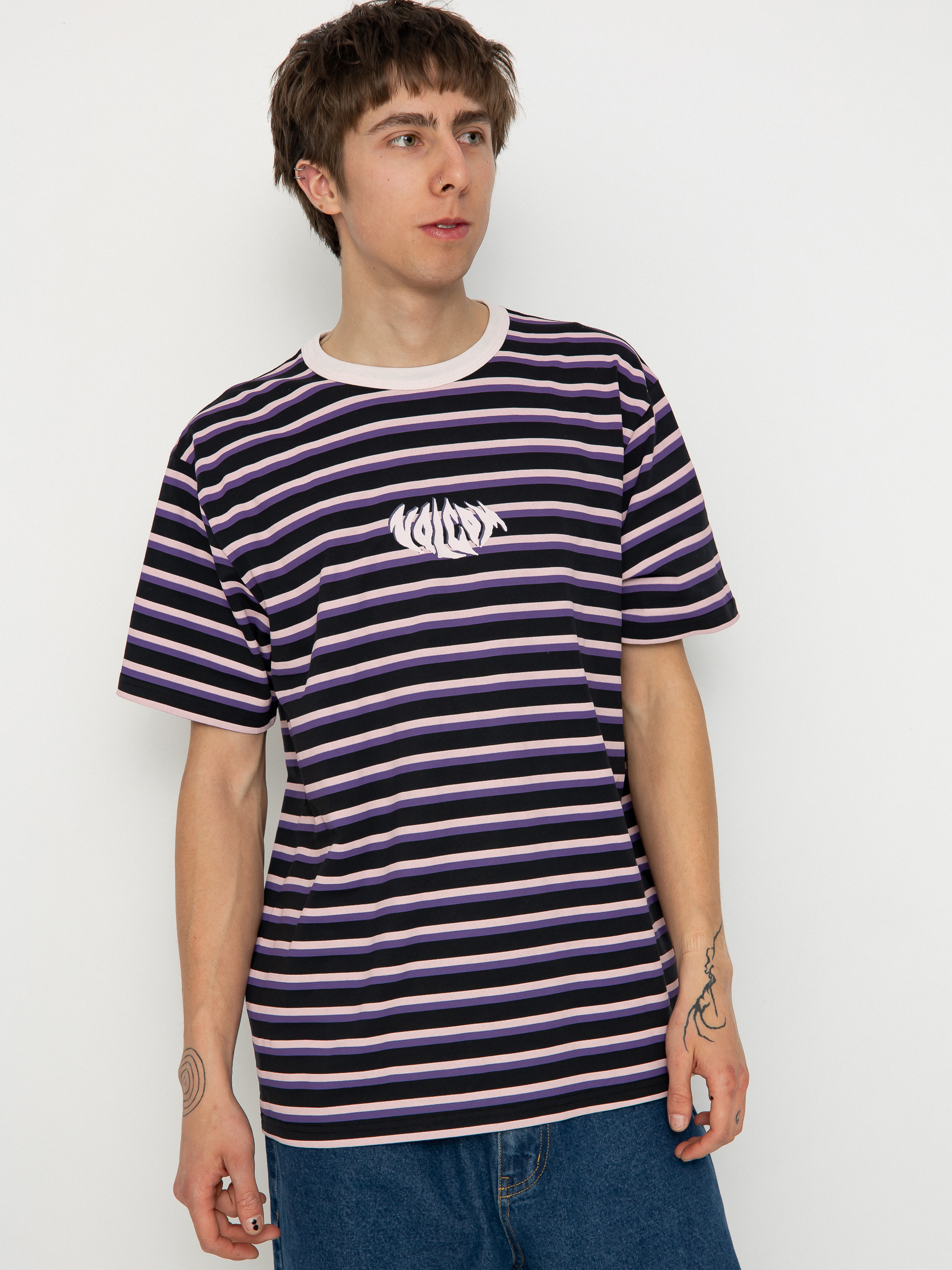 Tričko Volcom Rayeah Stripes (black)