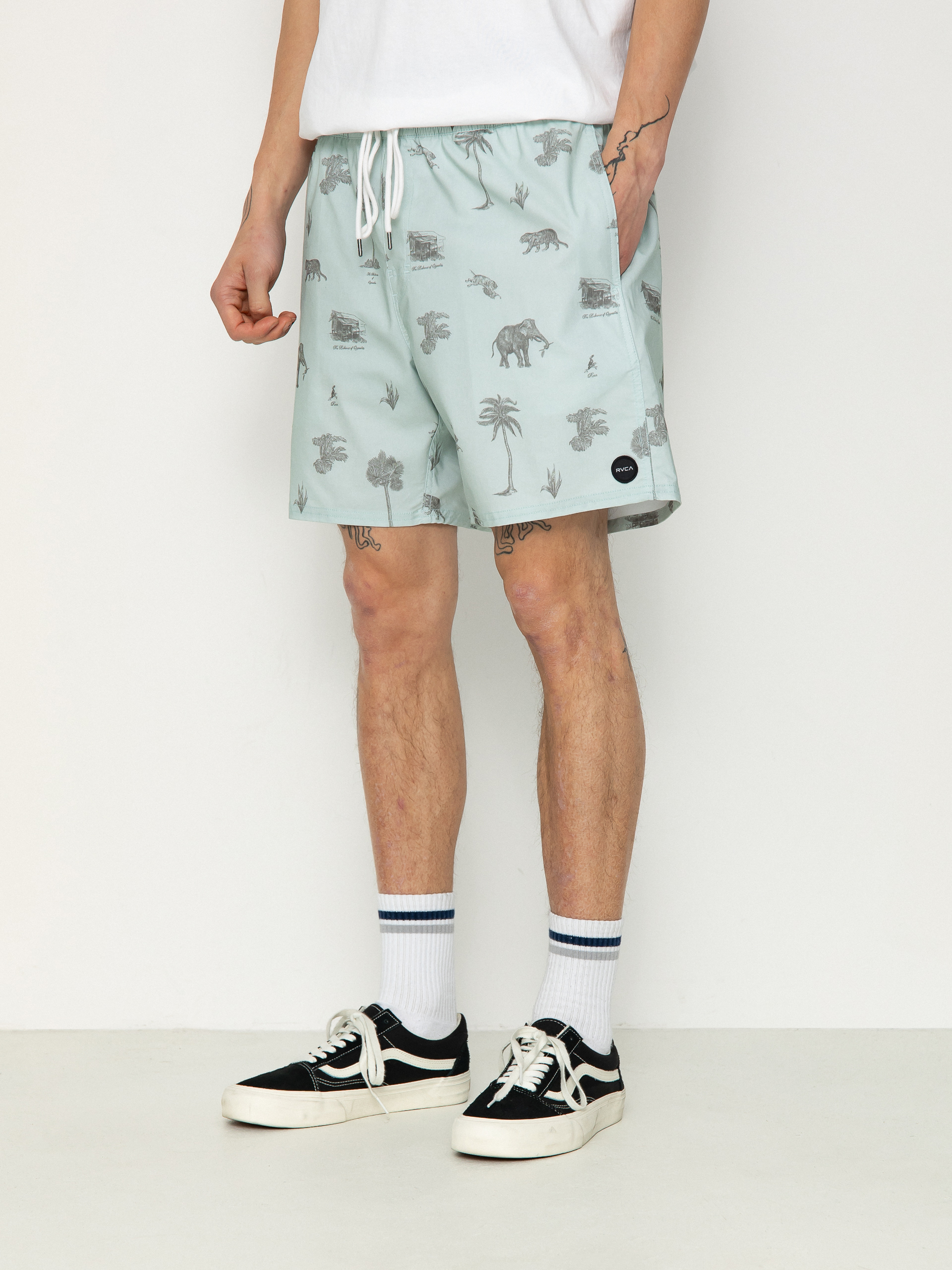 Plu00e1u017eovu00e9 krau0165asy RVCA Barnes Elastic (cool blue)