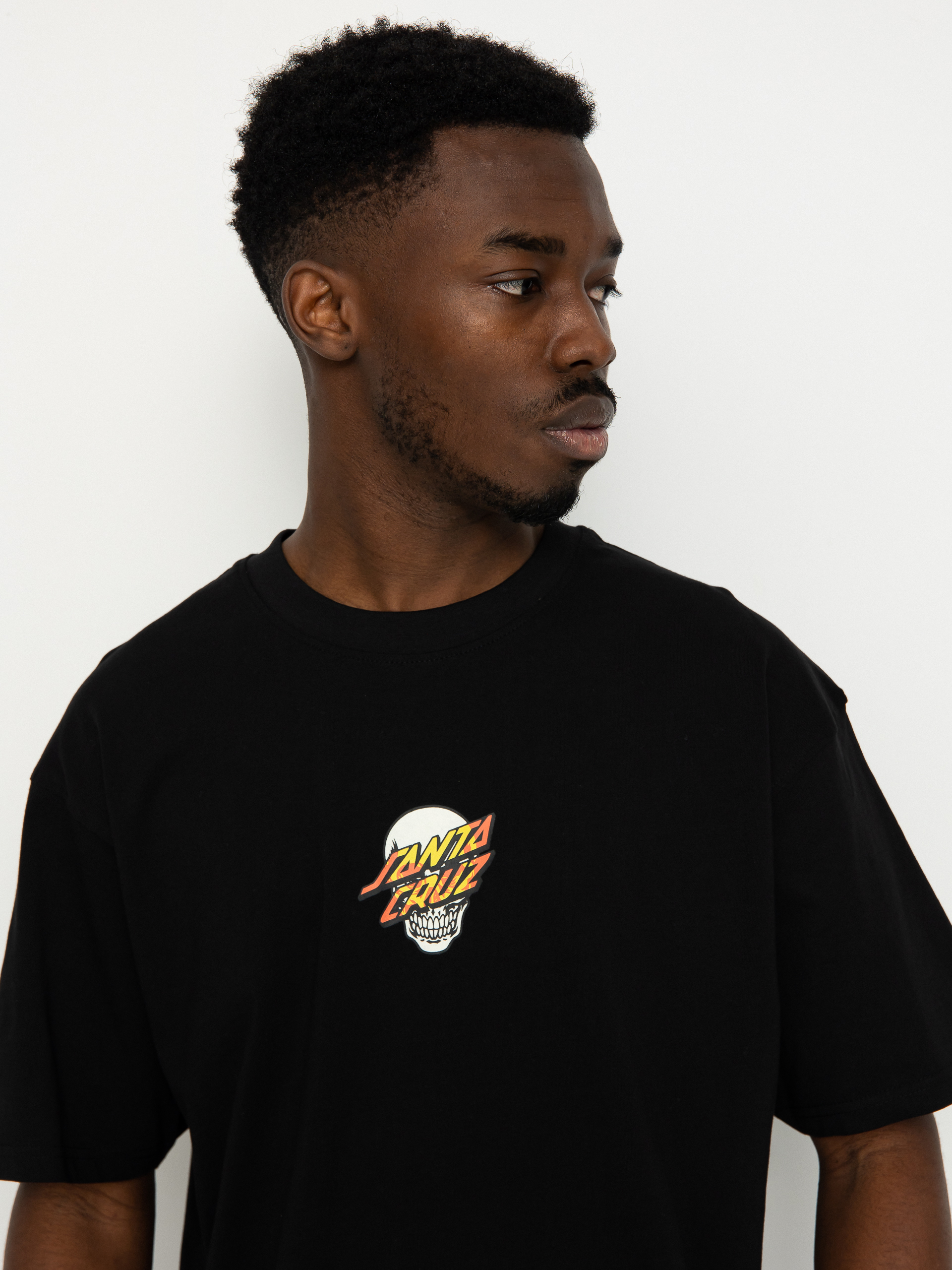 Tričko Santa Cruz Dressen Skull Dot Front (black)