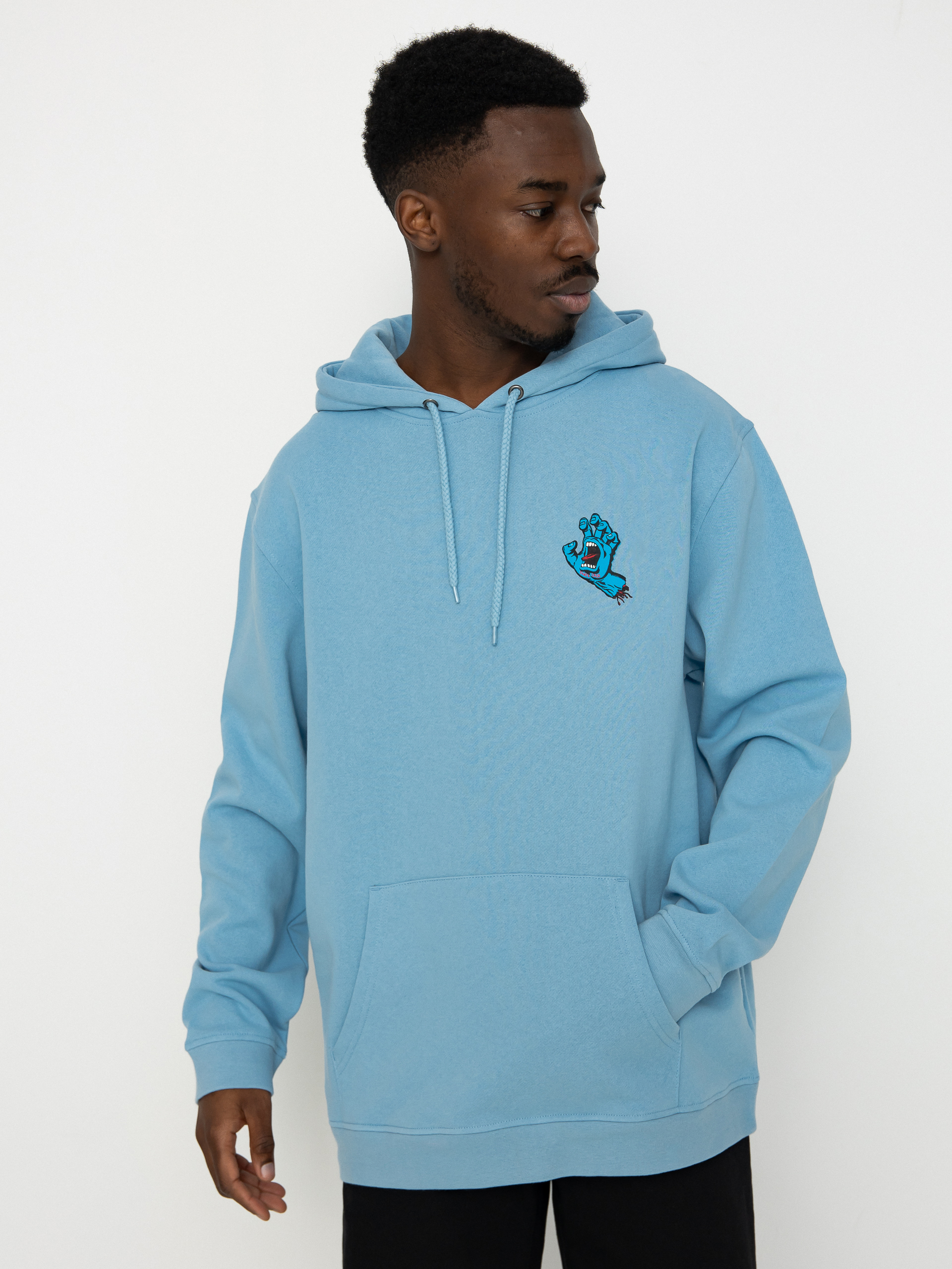 Mikina Santa Cruz Screaming Hand Chest (sky blue)