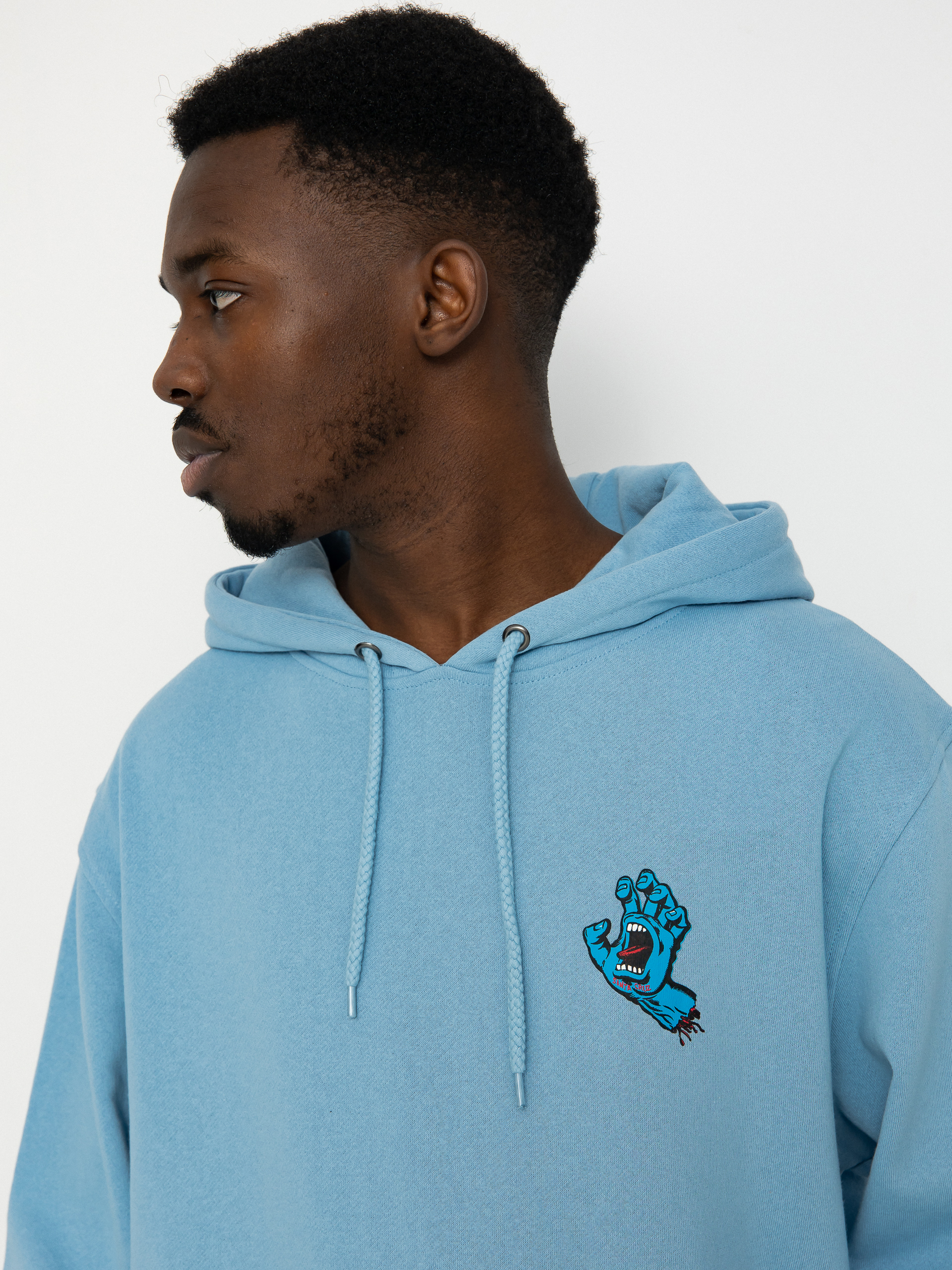 Mikina Santa Cruz Screaming Hand Chest (sky blue)