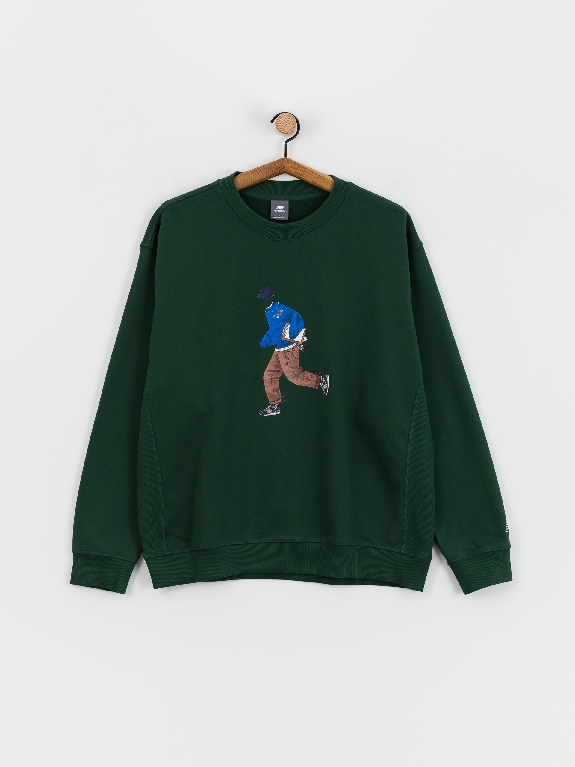 Mikina s kapucňou New Balance Athletics Sport (night green)