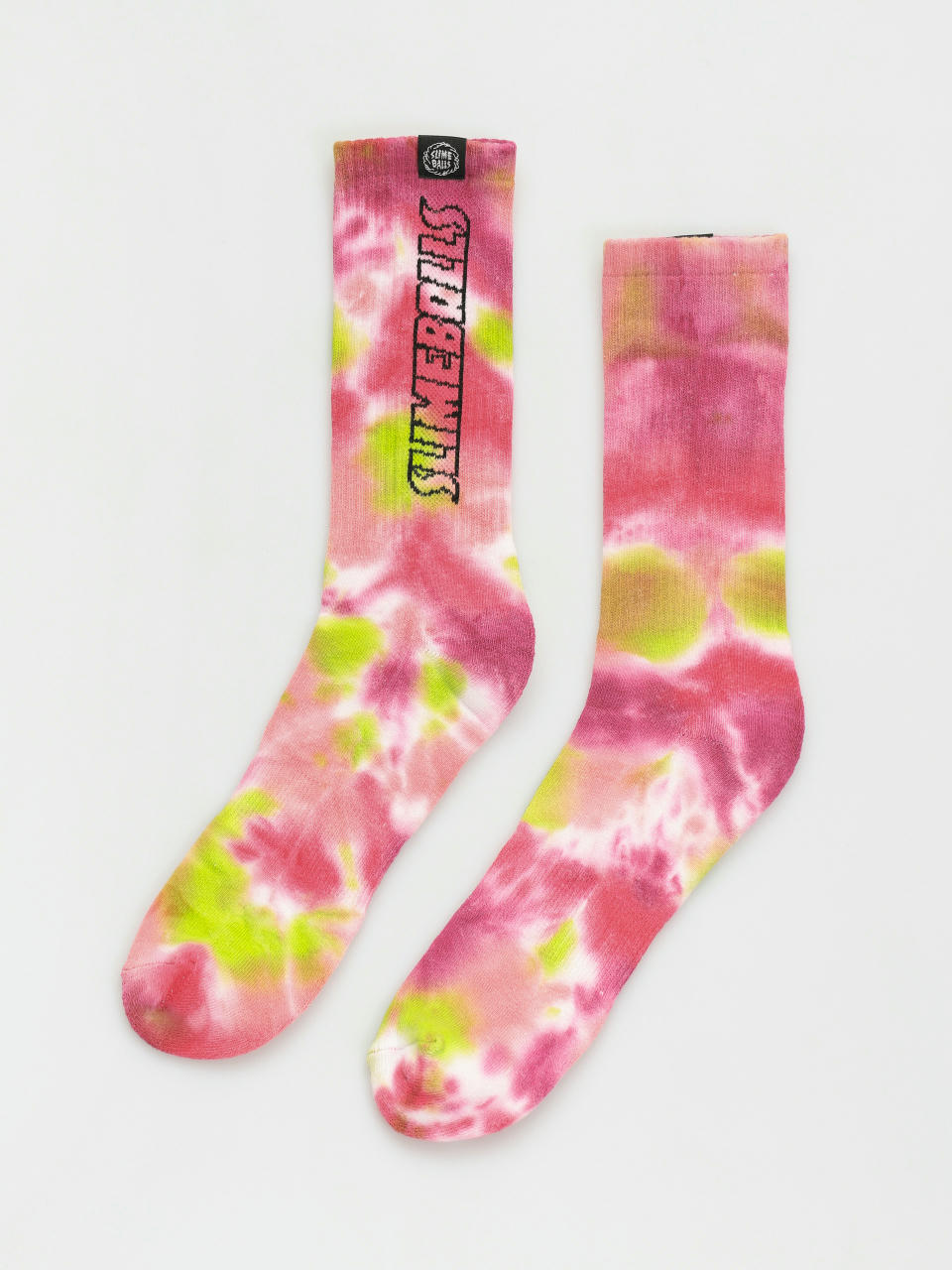 Ponožky Santa Cruz Sb Strip Logo (pink/green tie dye)