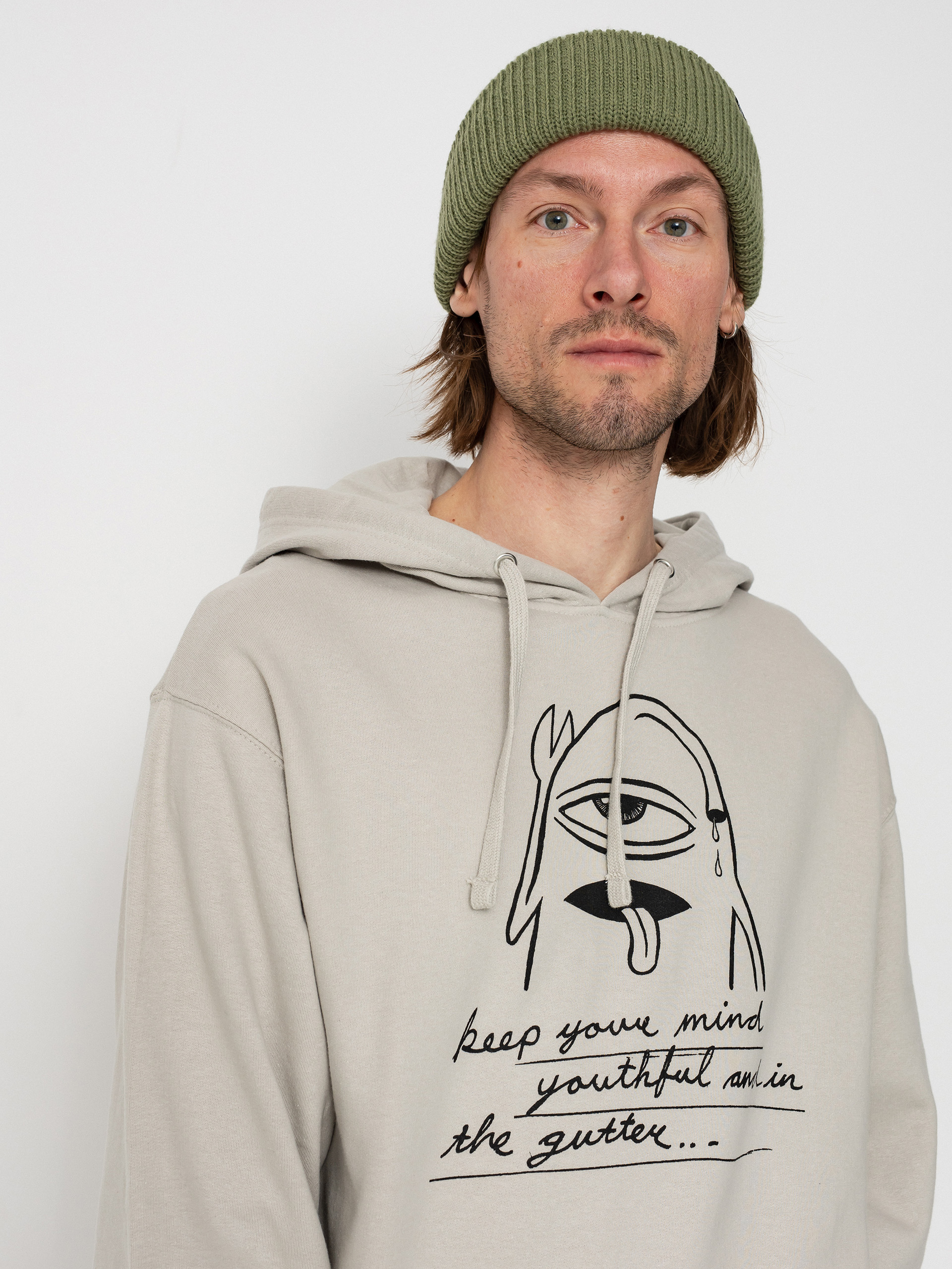 Mikina s kapucňou Toy Machine Youthful HD (bone)