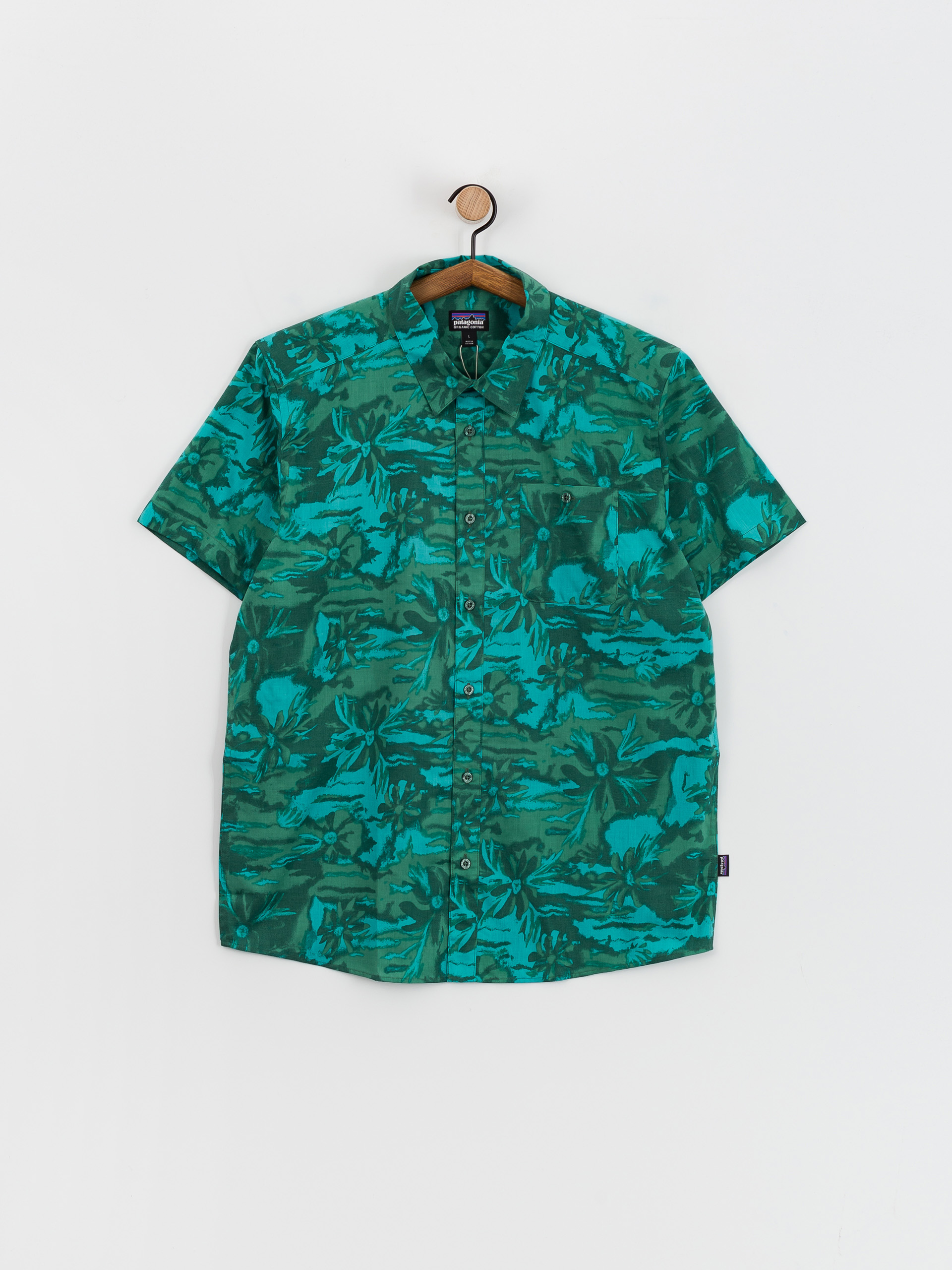 Košeľa Patagonia Go To Shirt (cliffs and waves conifer green)