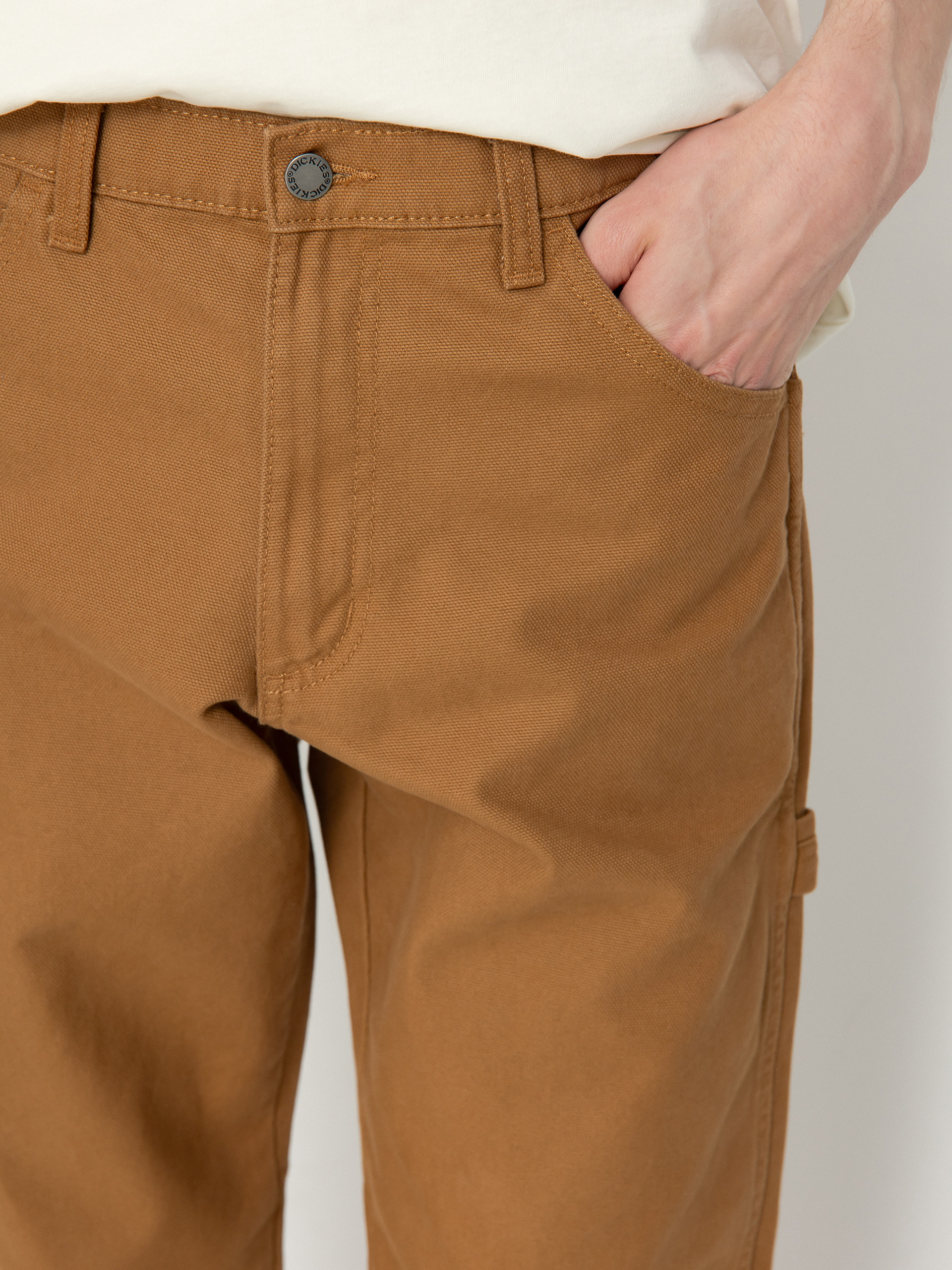 Nohavice Dickies Duck Carpenter (stone washed brown duck)