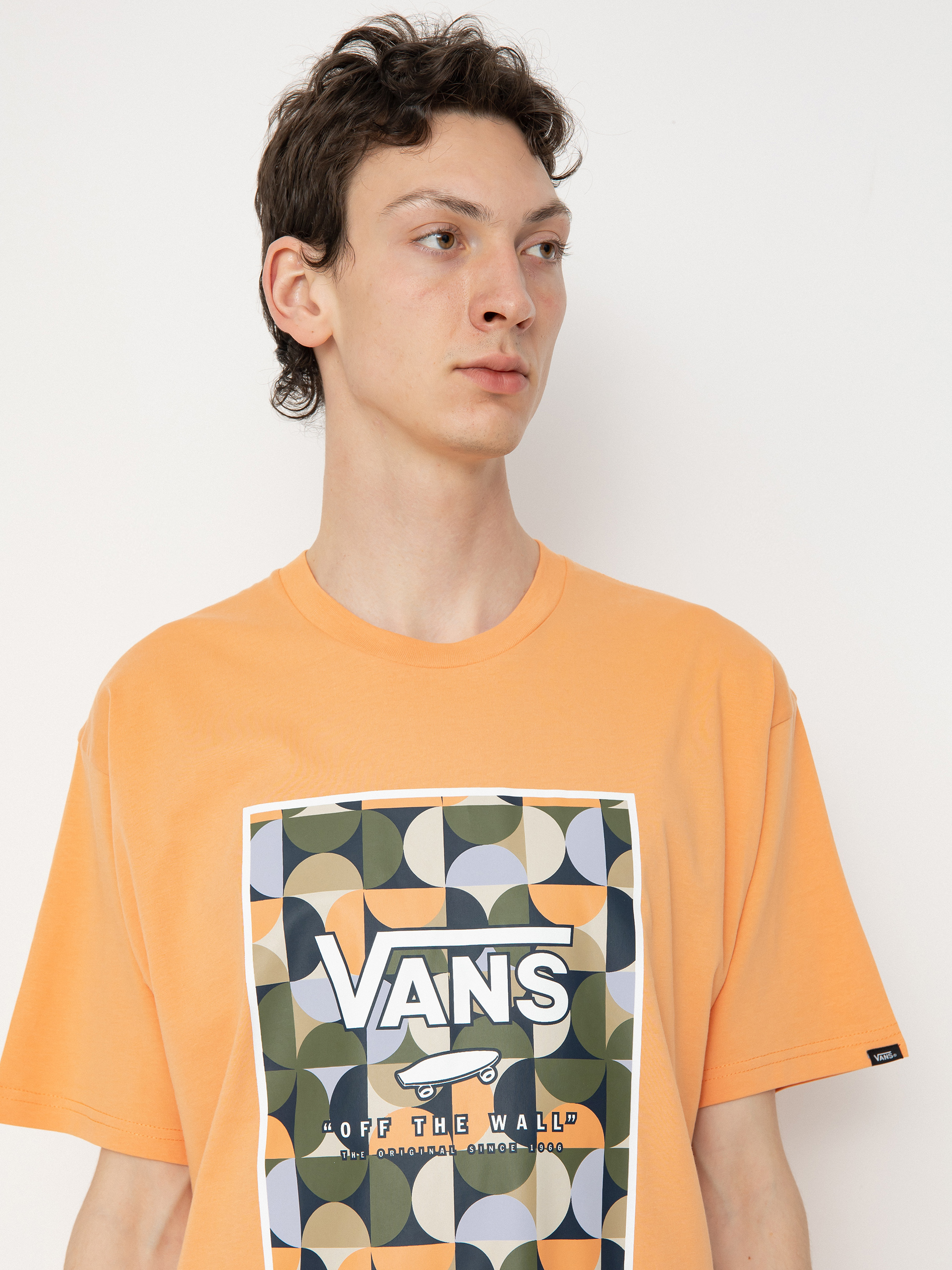 Košeľa Vans Classic Print Box (copper tan/white)