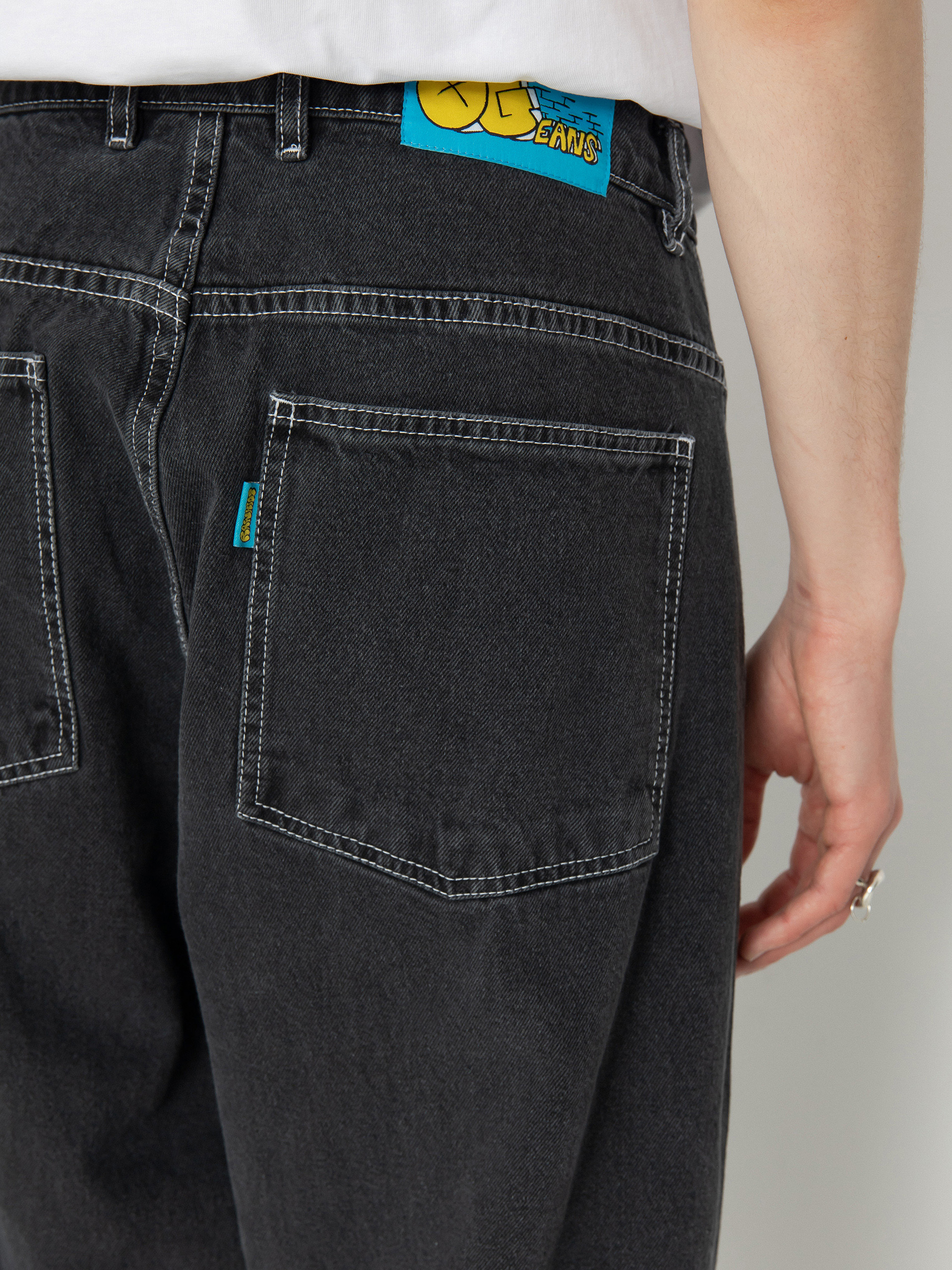 Nohavice Raw Hide Skateboards OG Jeans (washed black)