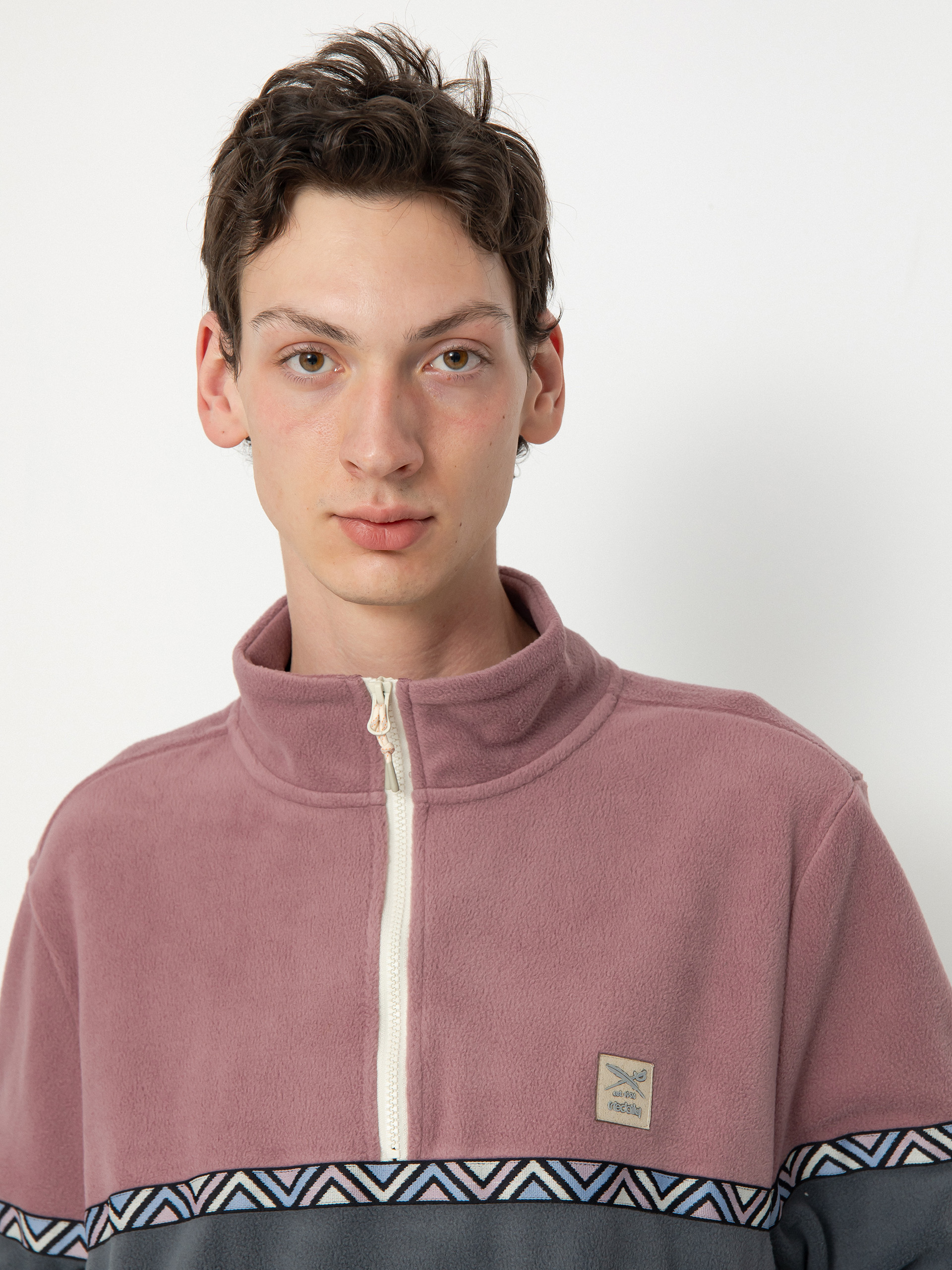 Pánsky Flísová mikina Iriedaily Monte Noe Troyer (plum)