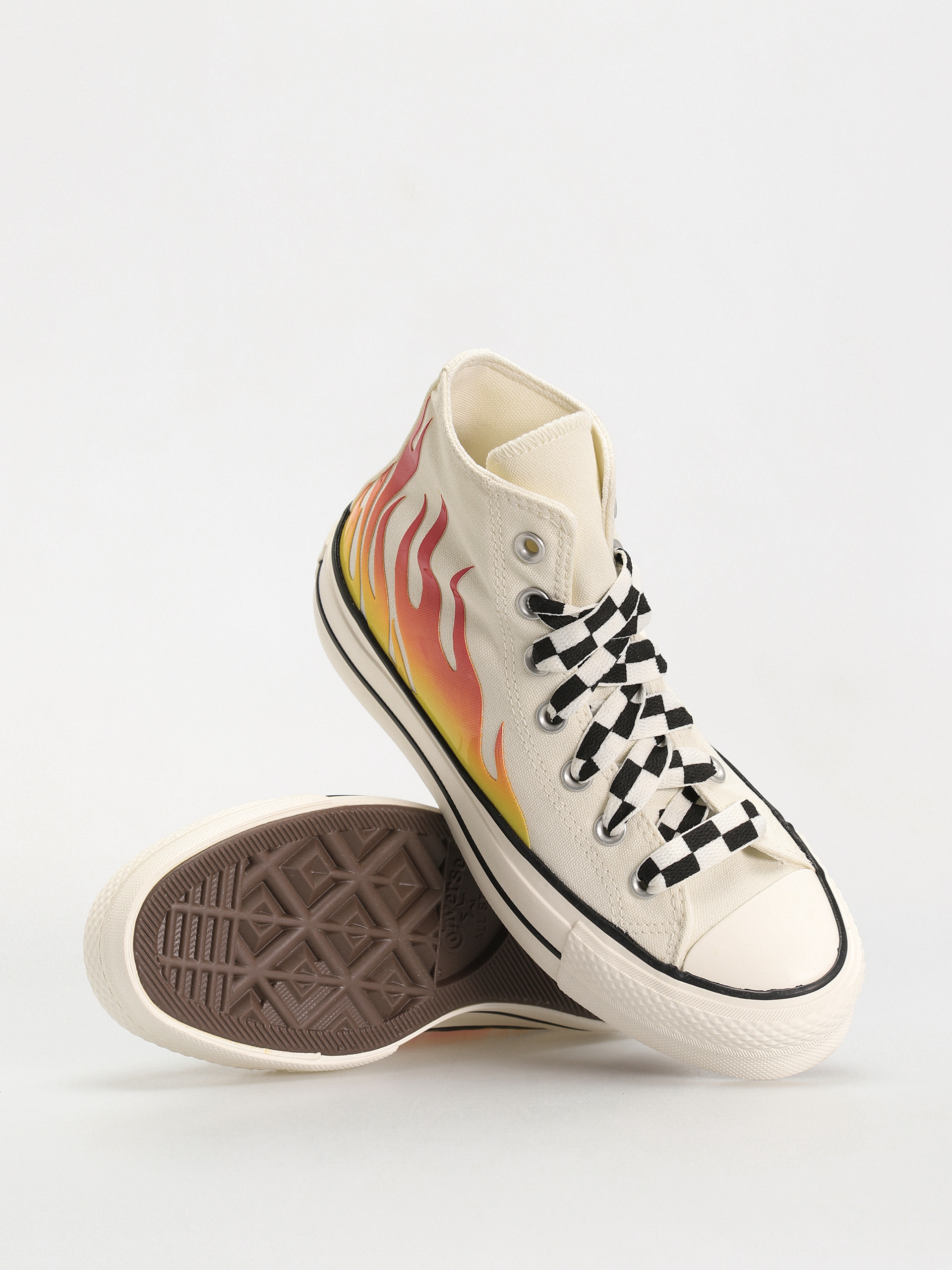 Tenisky Converse Chuck Taylor All Star Lift Hi Wmn (flames/off white)