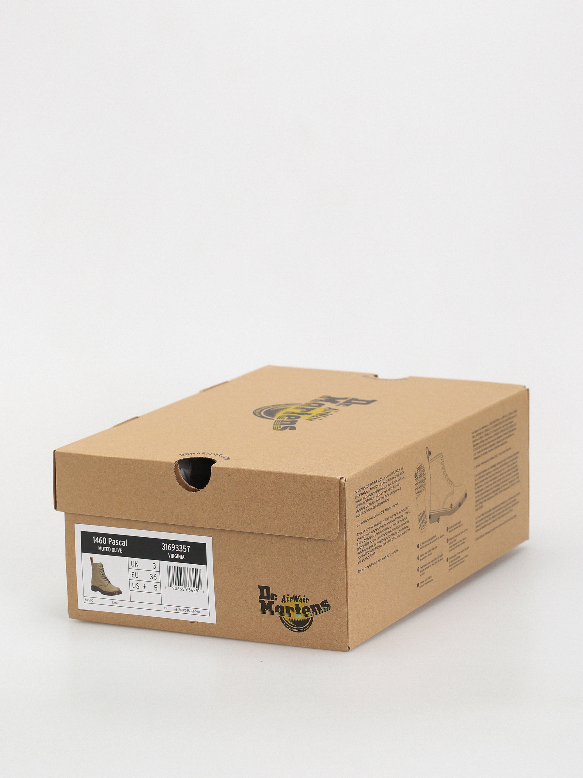 Topánky Dr. Martens 1460 Pascal Wmn (muted olive virginia)