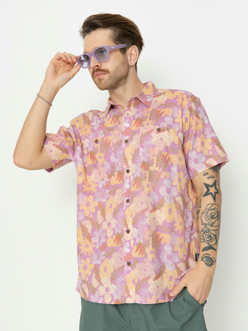 Košeľa Patagonia Back Step Shirt (channeling spring milkweed mauve)