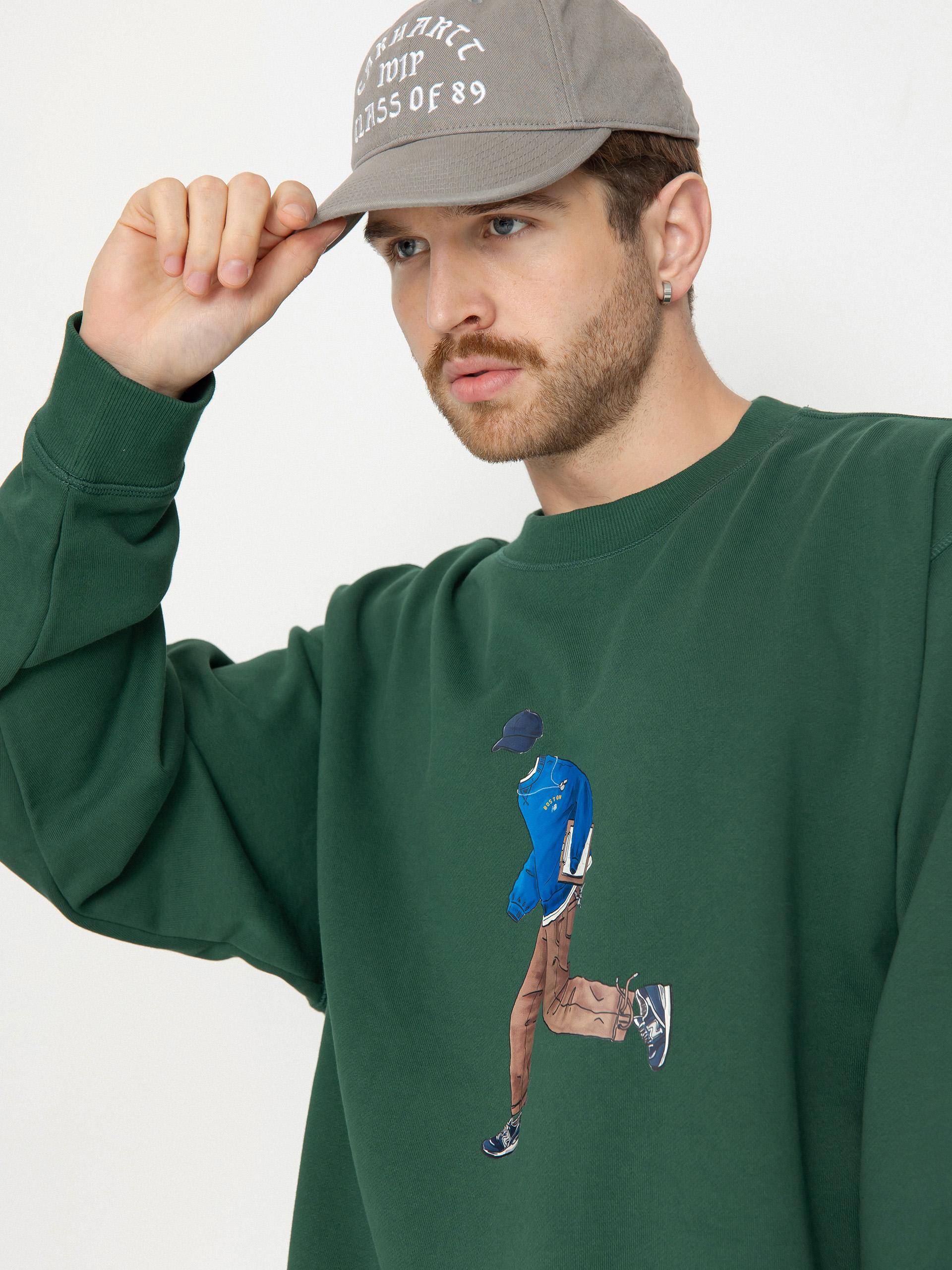 Mikina s kapucňou New Balance Athletics Sport (night green)