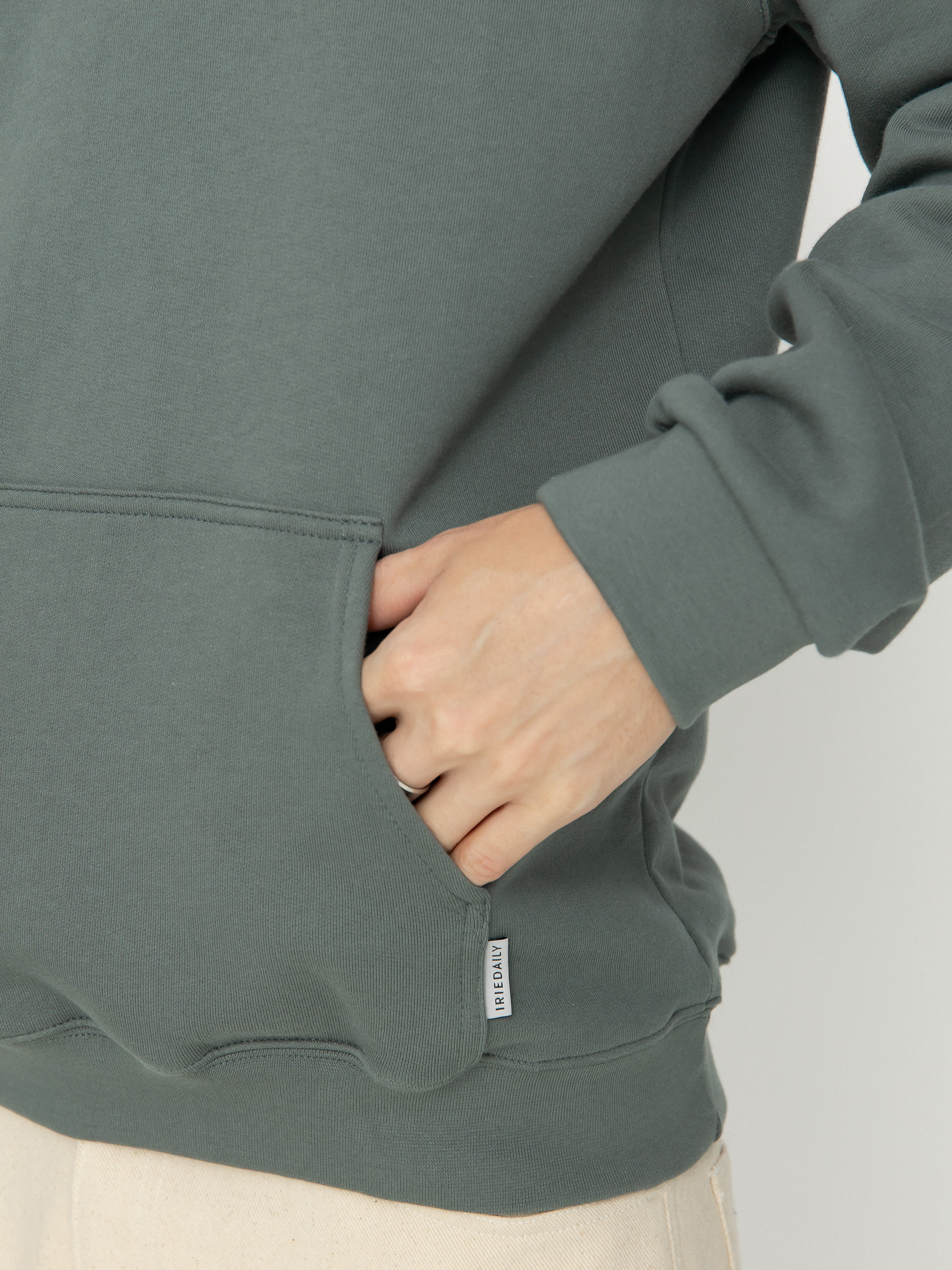 Mikina s kapucňou Iriedaily Mini Flag 2 HD (jungle green)