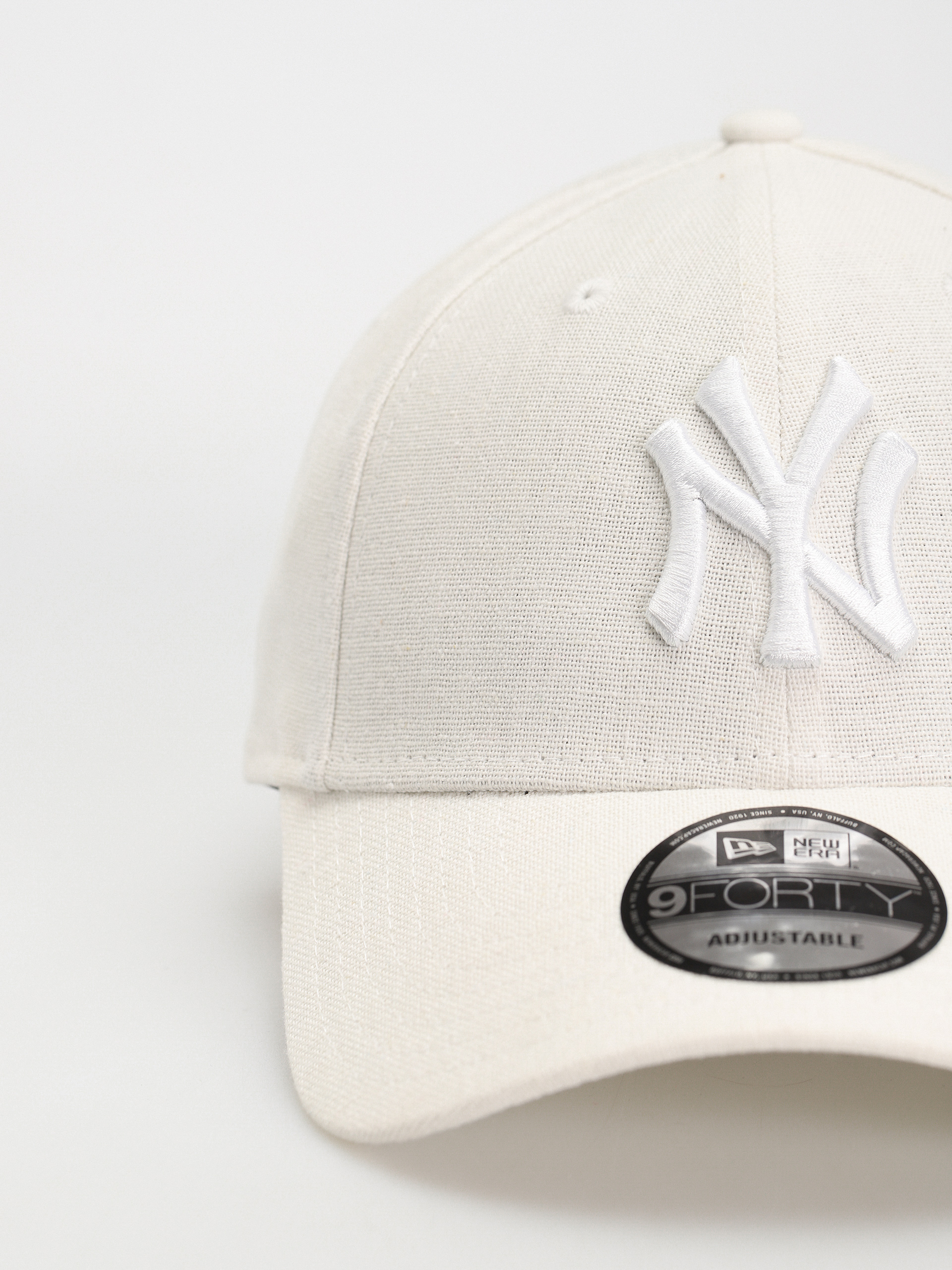 Šiltovka New Era Linen 9Forty New York Yankess (white/white)