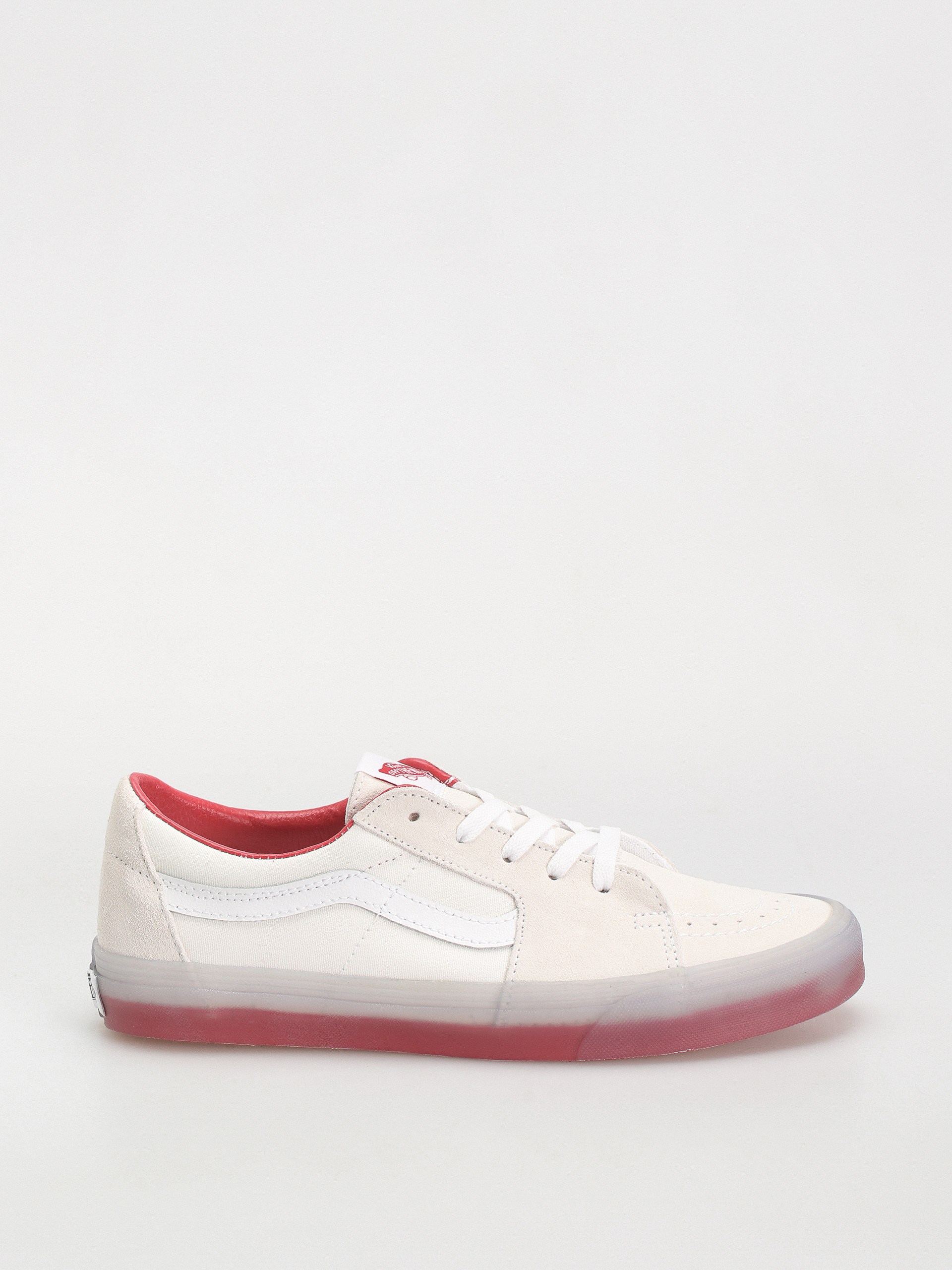 Topu00e1nky Vans Sk8 Low (translucent sidewall white/red)