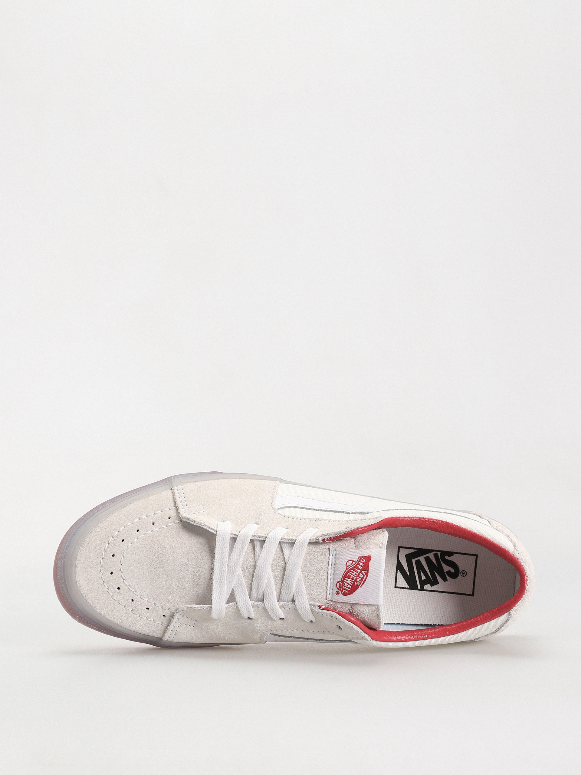 Topánky Vans Sk8 Low (translucent sidewall white/red)