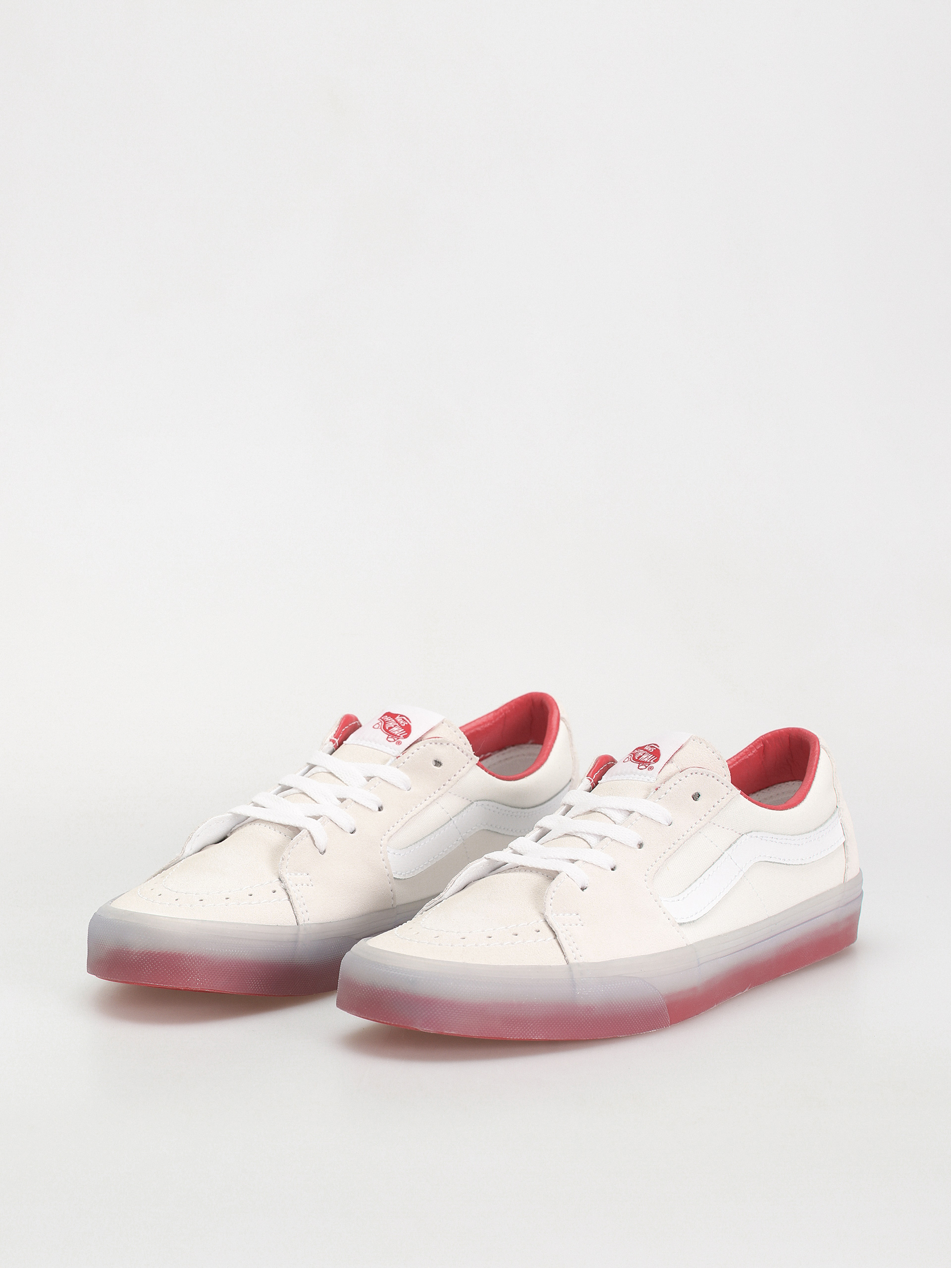 Topánky Vans Sk8 Low (translucent sidewall white/red)