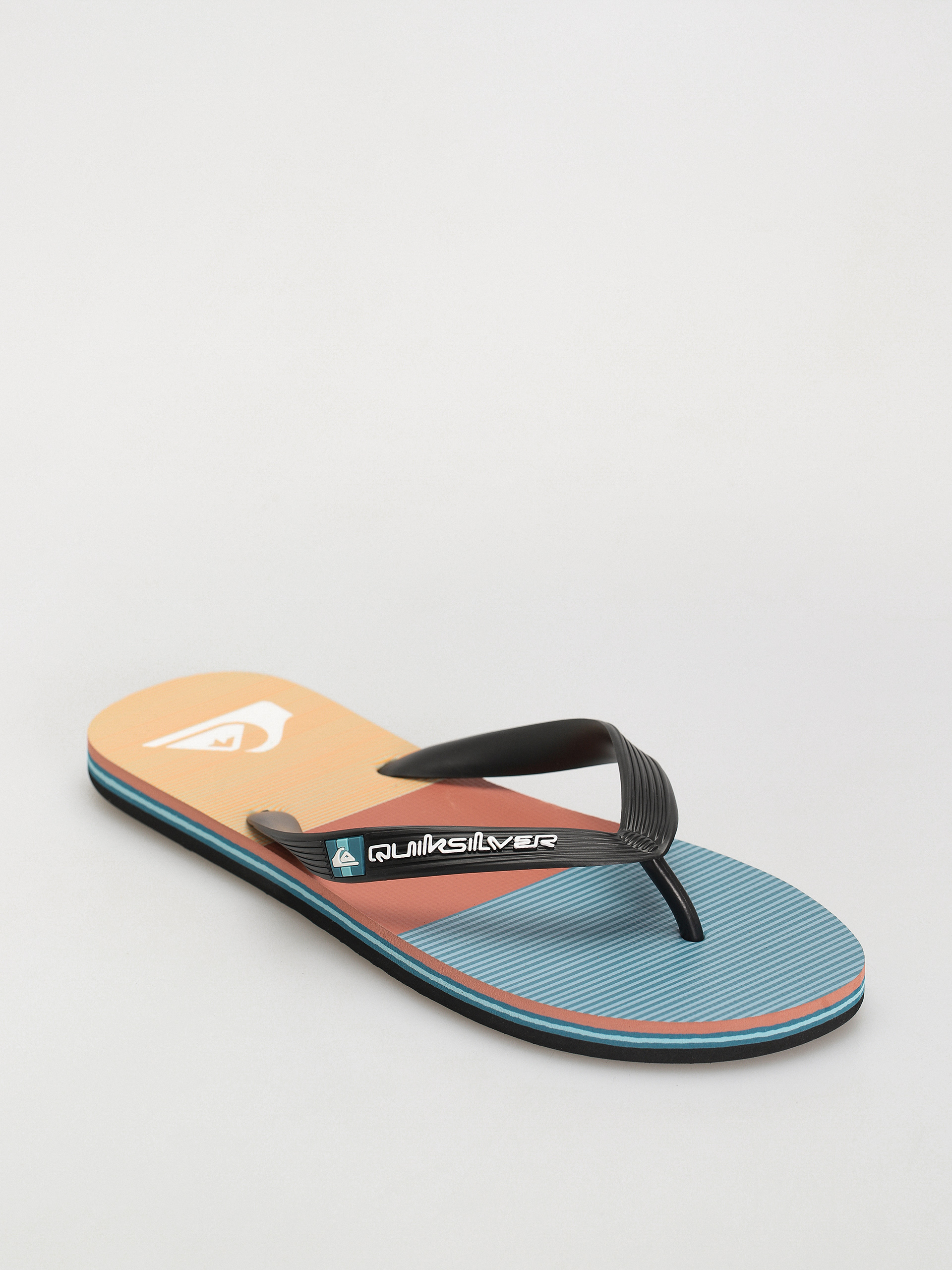 Plážovky Quiksilver Molokai Stripe (black/orange/orange)