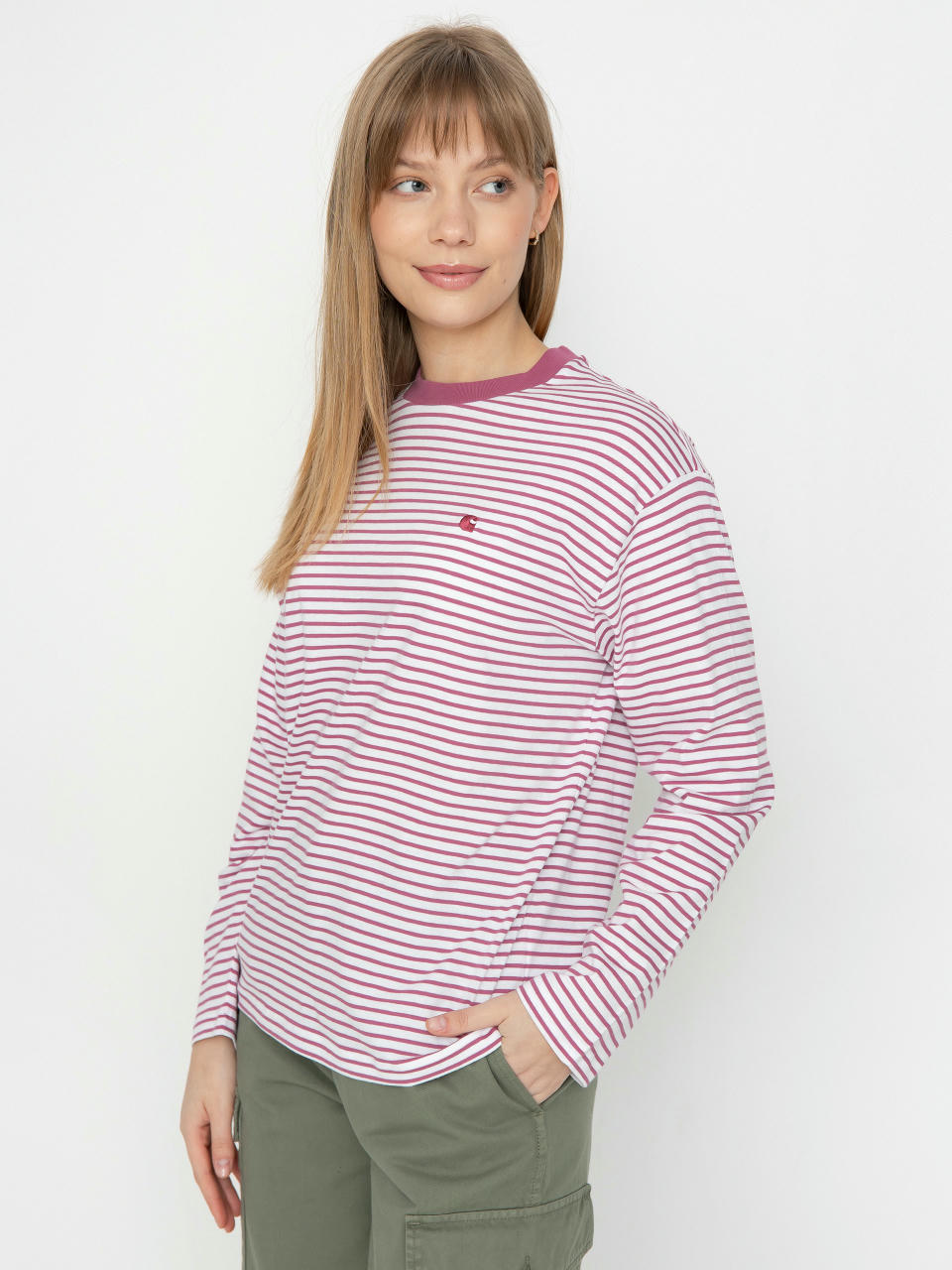 Triko Carhartt WIP Coleen Wmn (coleen stripe/white/magenta)