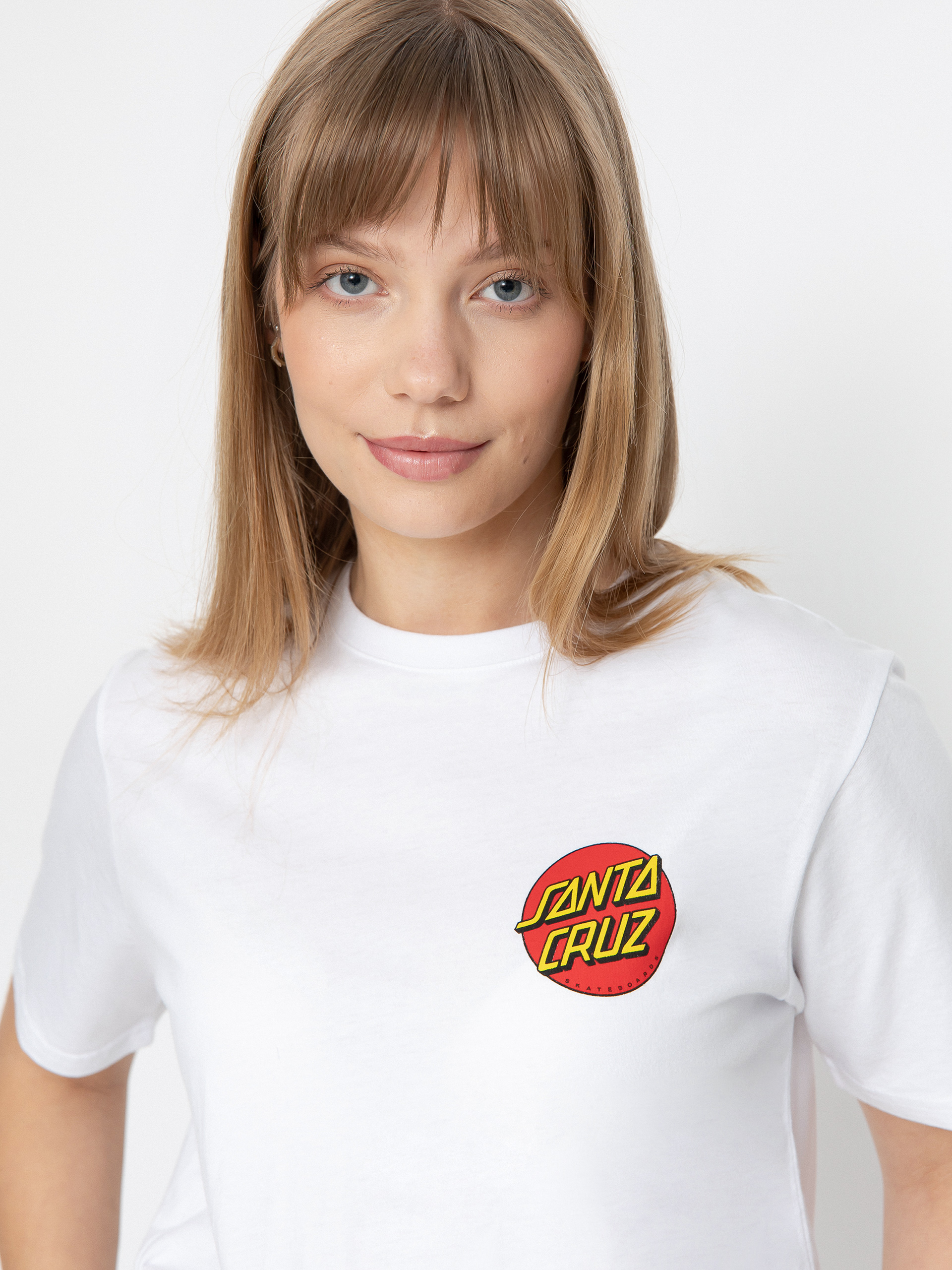 Tričko Santa Cruz Classic Dot Chest Wmn (white)