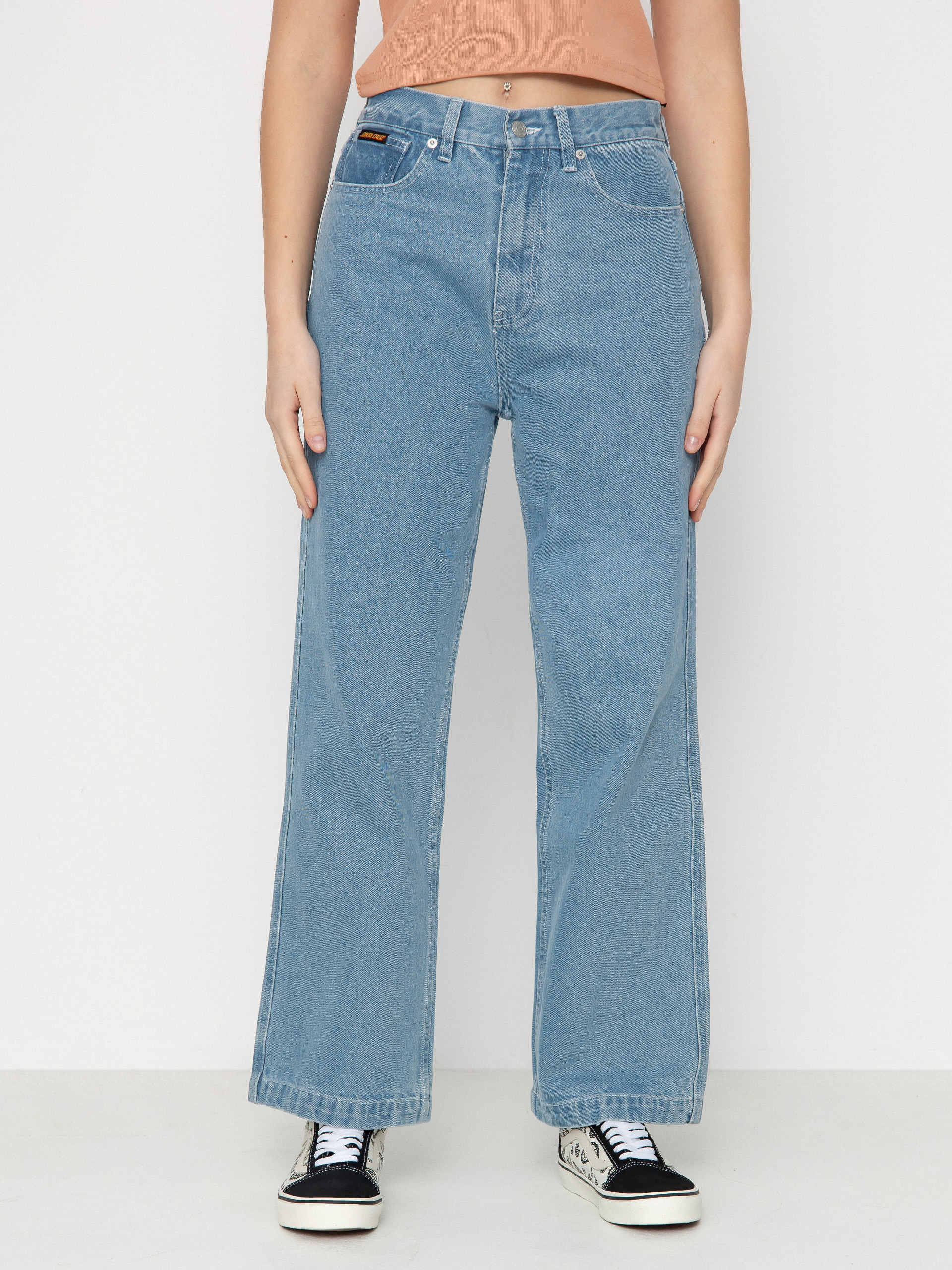 Nohavice Santa Cruz Classic Baggy Jeans Wmn (bleach blue)