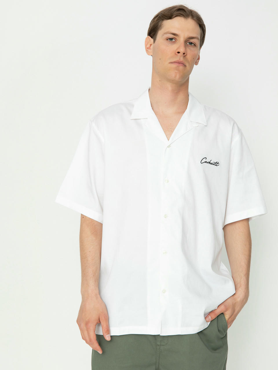 Košeľa Carhartt WIP Delray (white/black)