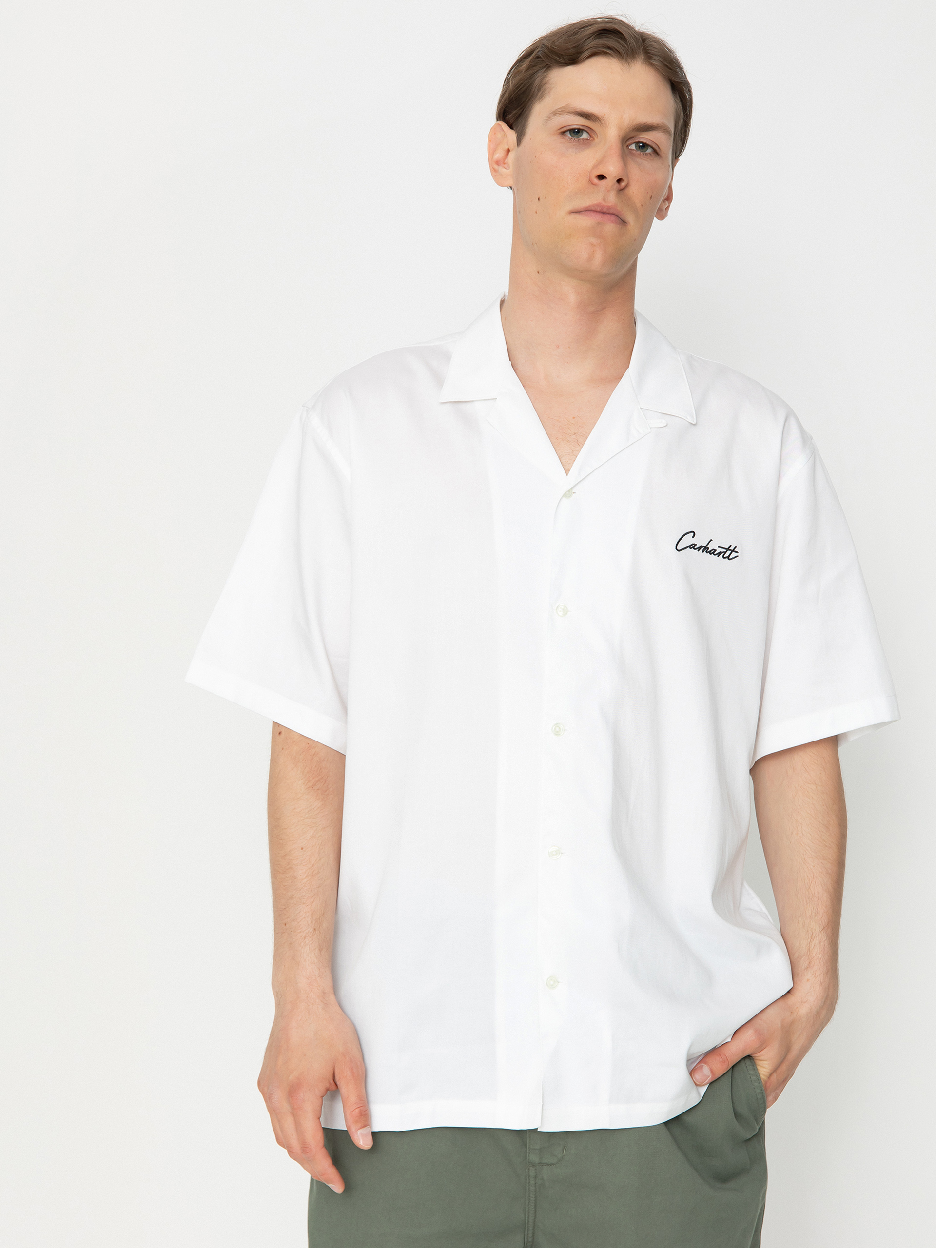 Košeľa Carhartt WIP Delray (white/black)