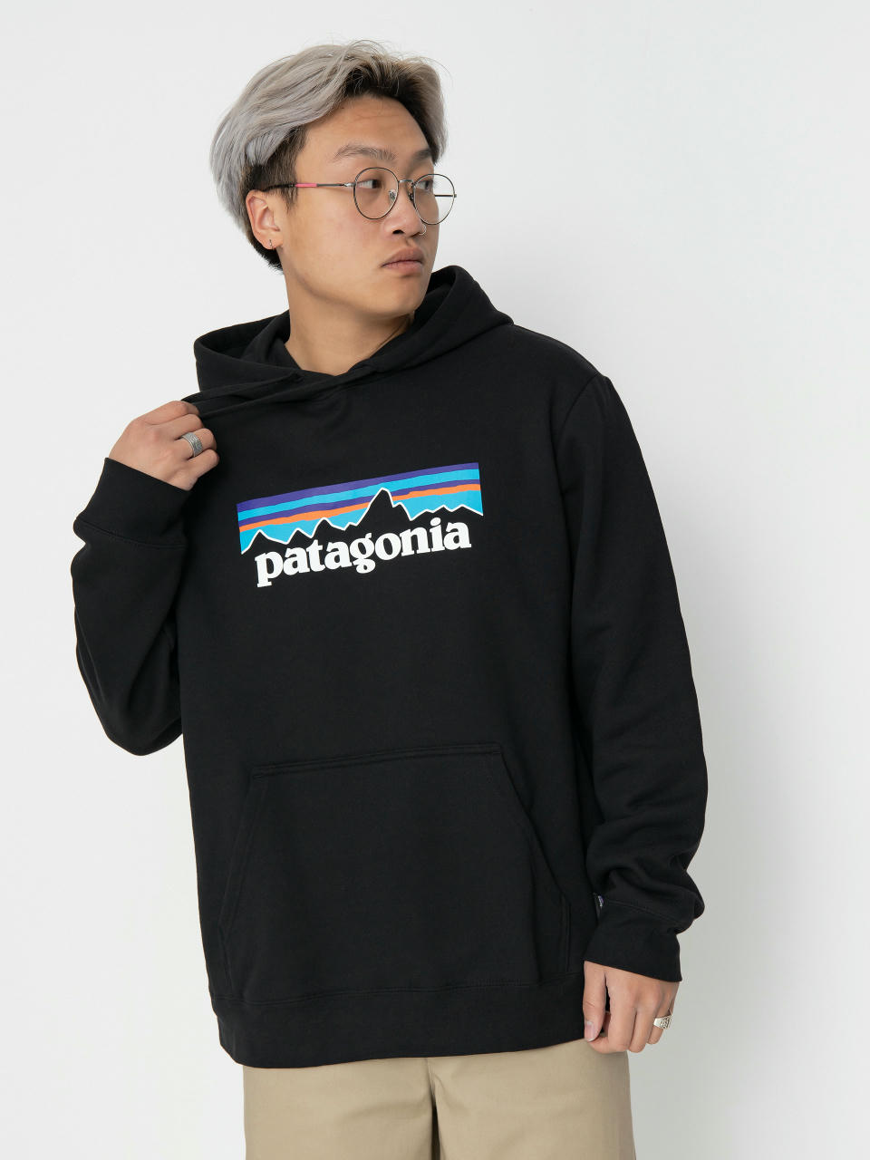 Mikina s kapucňou Patagonia P-6 Logo Uprisal HD (black)