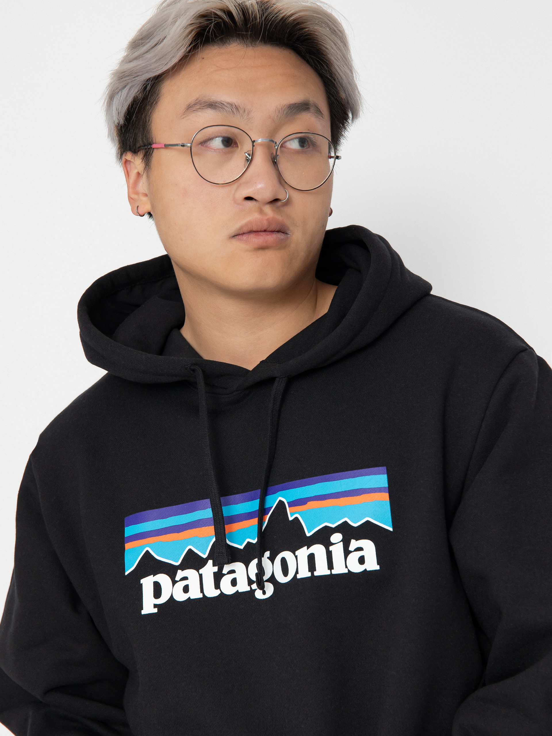 Mikina s kapucňou Patagonia P-6 Logo Uprisal HD (black)