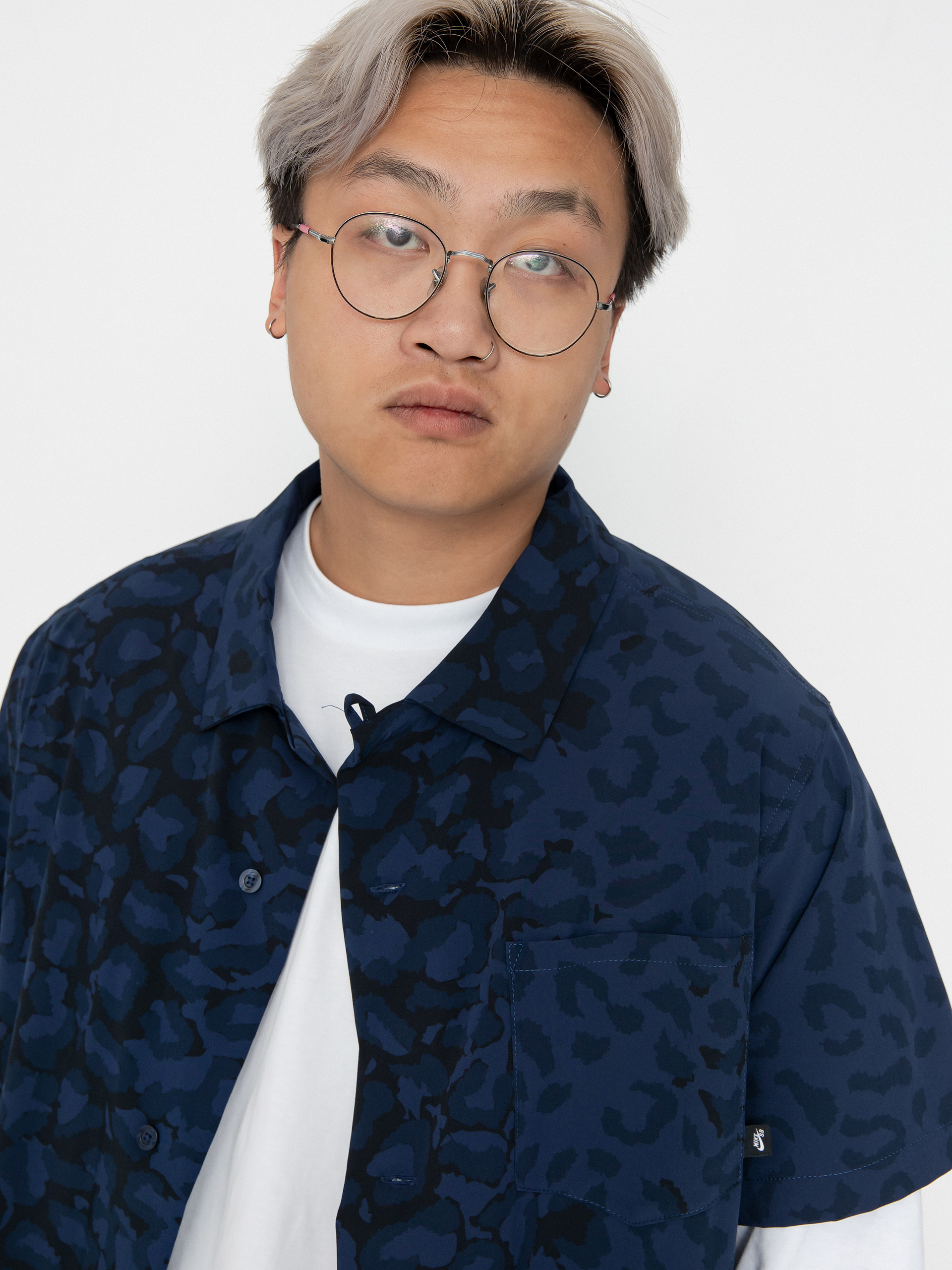 Košeľa Nike SB Bowling Aop (midnight navy)