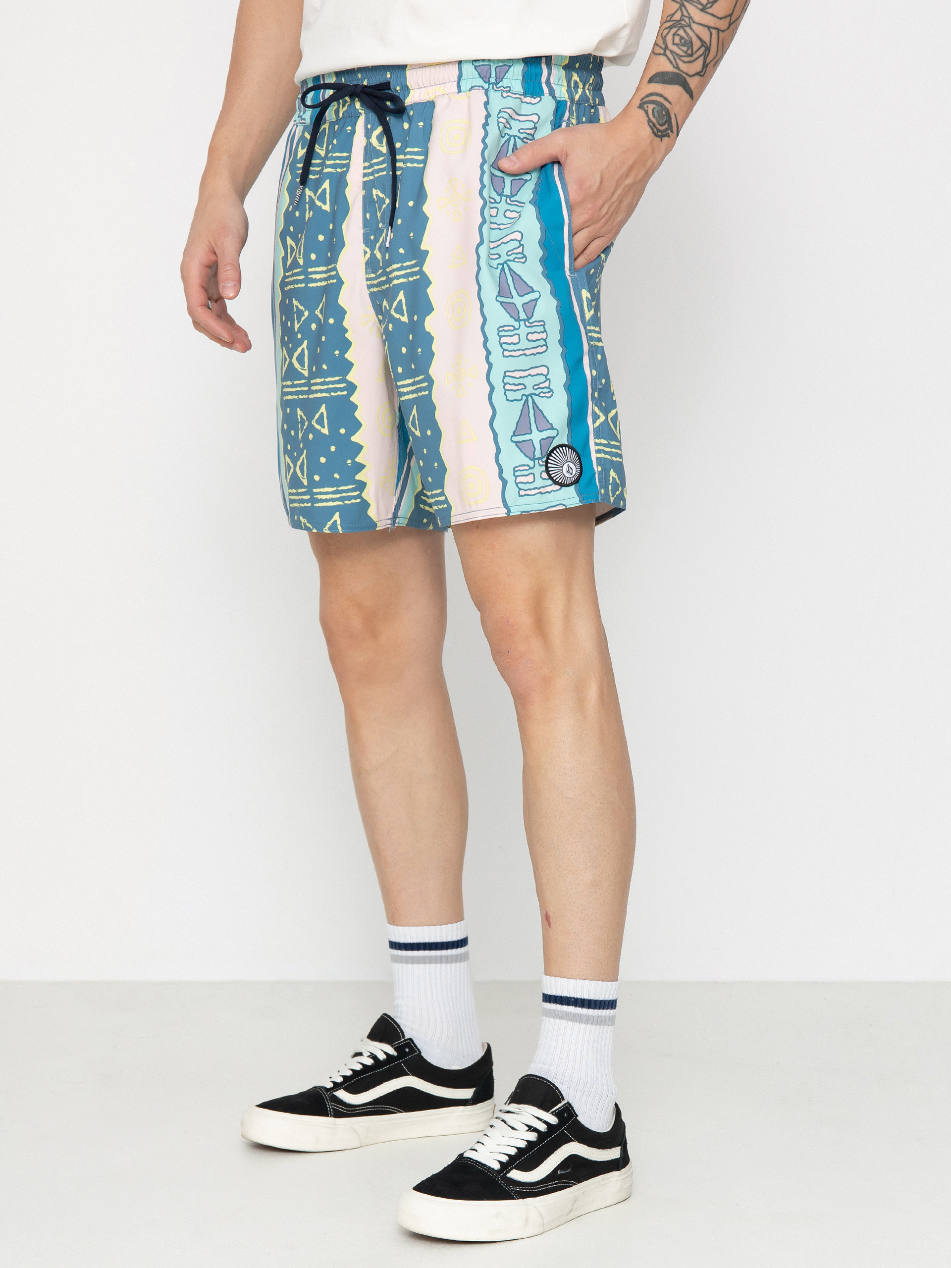 Krau0165asy Volcom Lido Print 17 (crete blue)