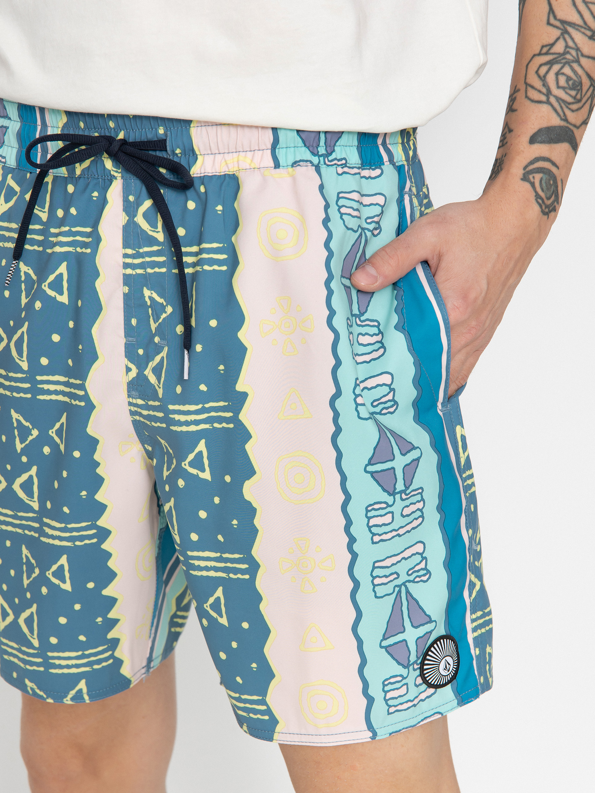 Kraťasy Volcom Lido Print 17 (crete blue)
