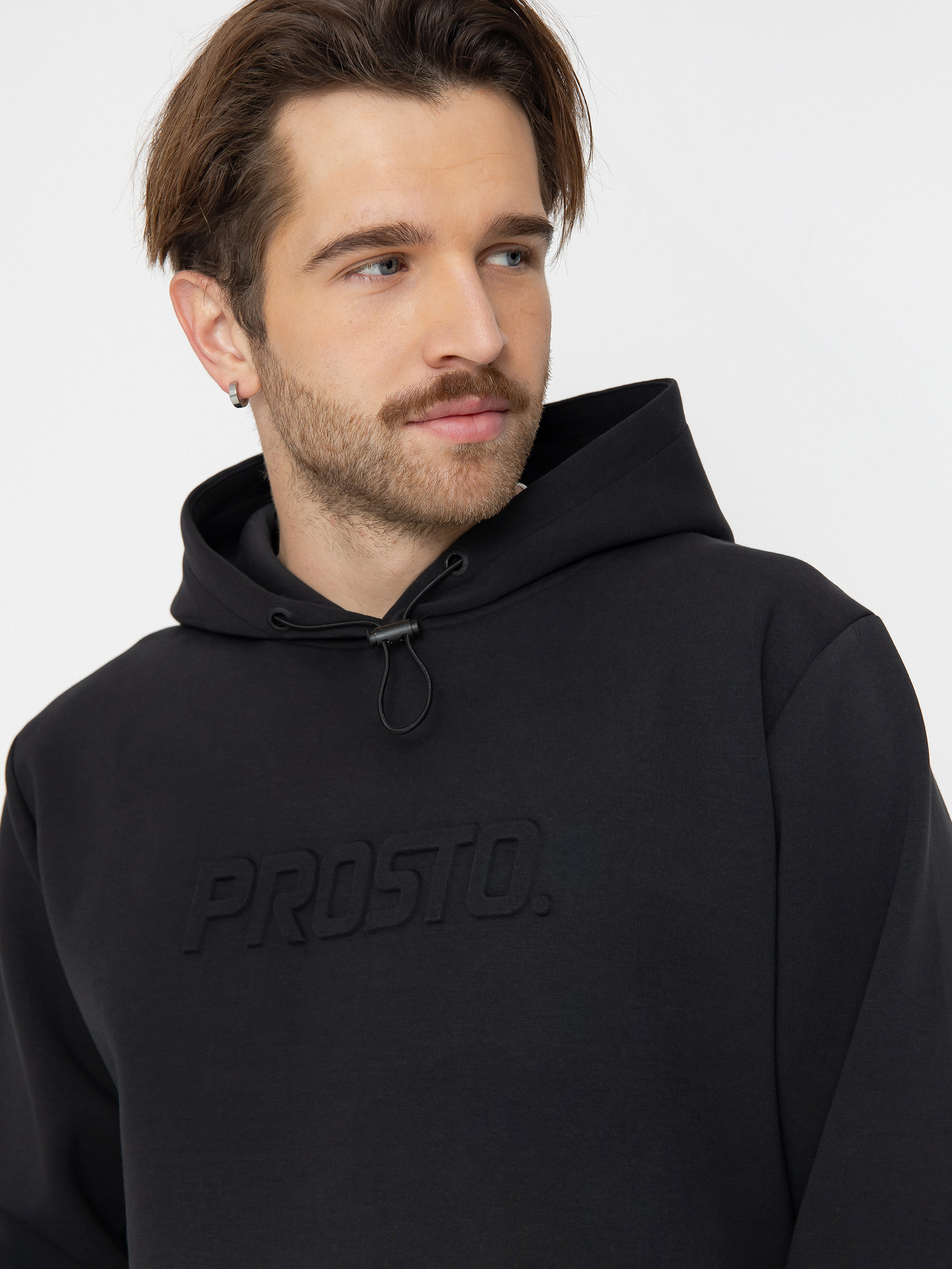 Mikina s kapucňou Prosto Logy HD (black)