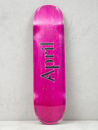 Doska April Skateboards Logo (black/pink)