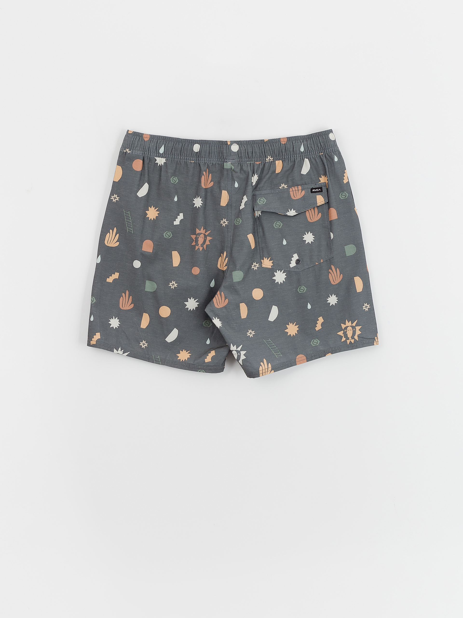 Plážové kraťasy RVCA Atlas Elastic (pirate black)