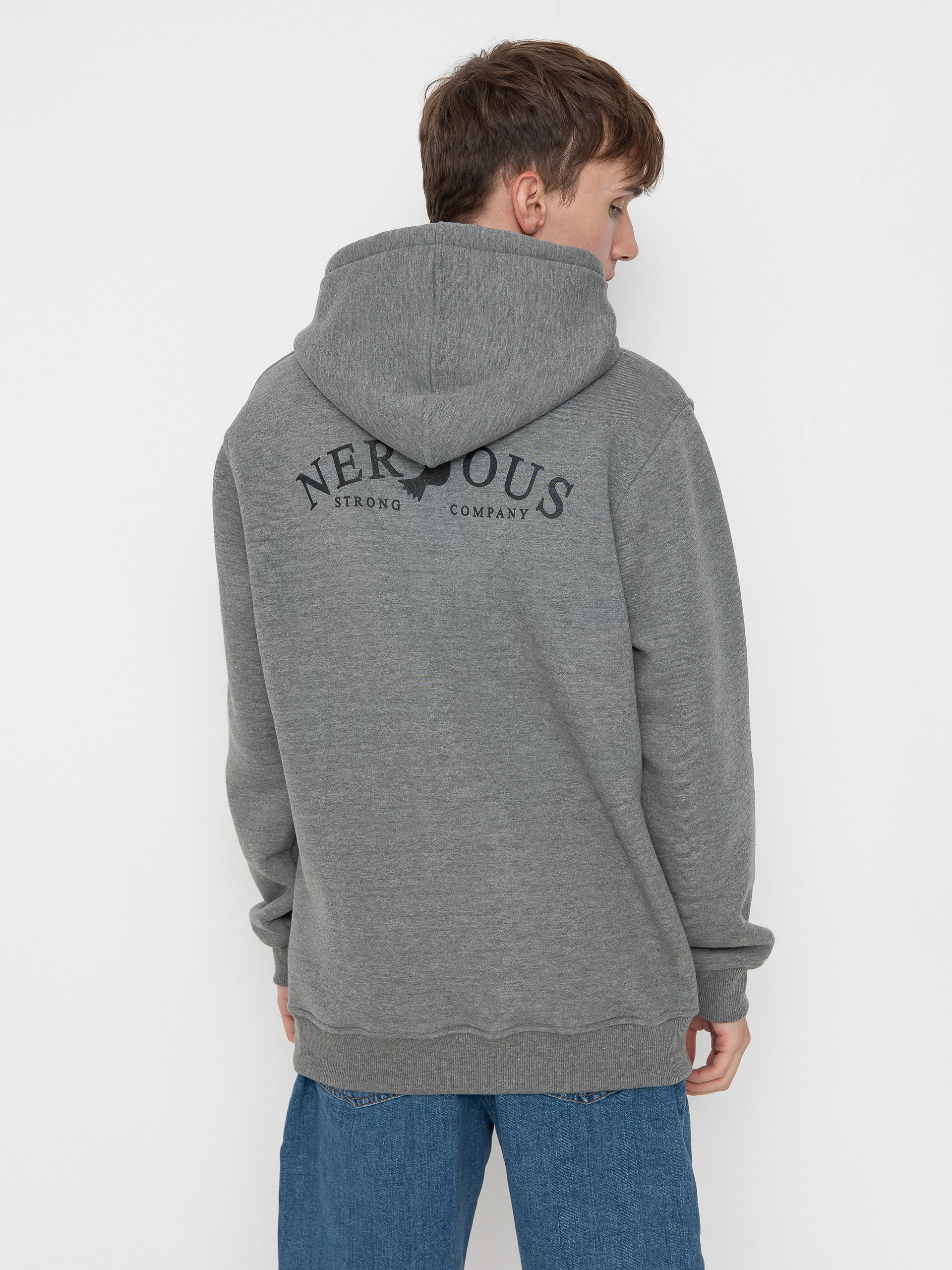 Mikina s kapucu0148ou Nervous Small Classic Arc HD (light heather)