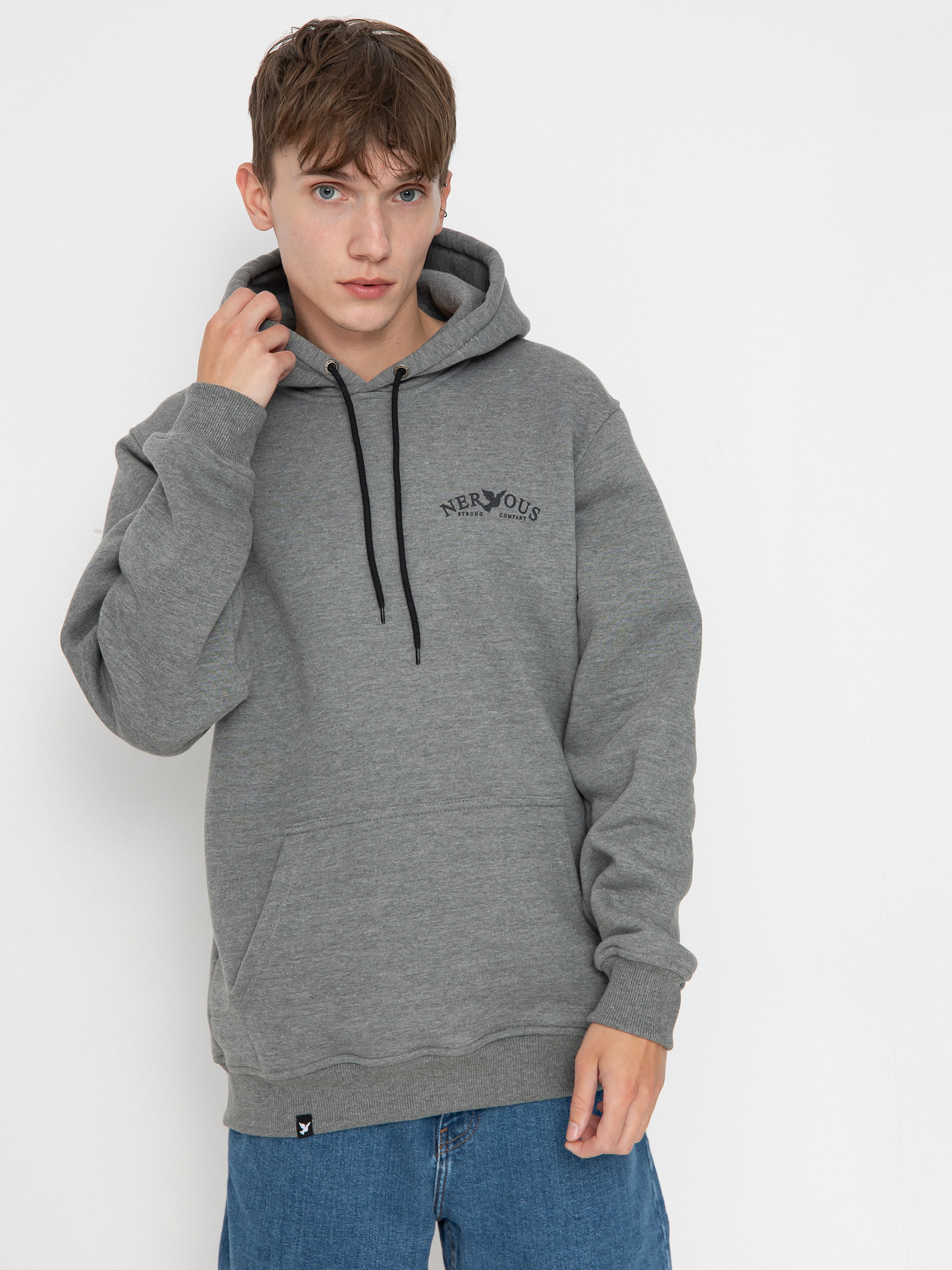 Mikina s kapucňou Nervous Small Classic Arc HD (light heather)